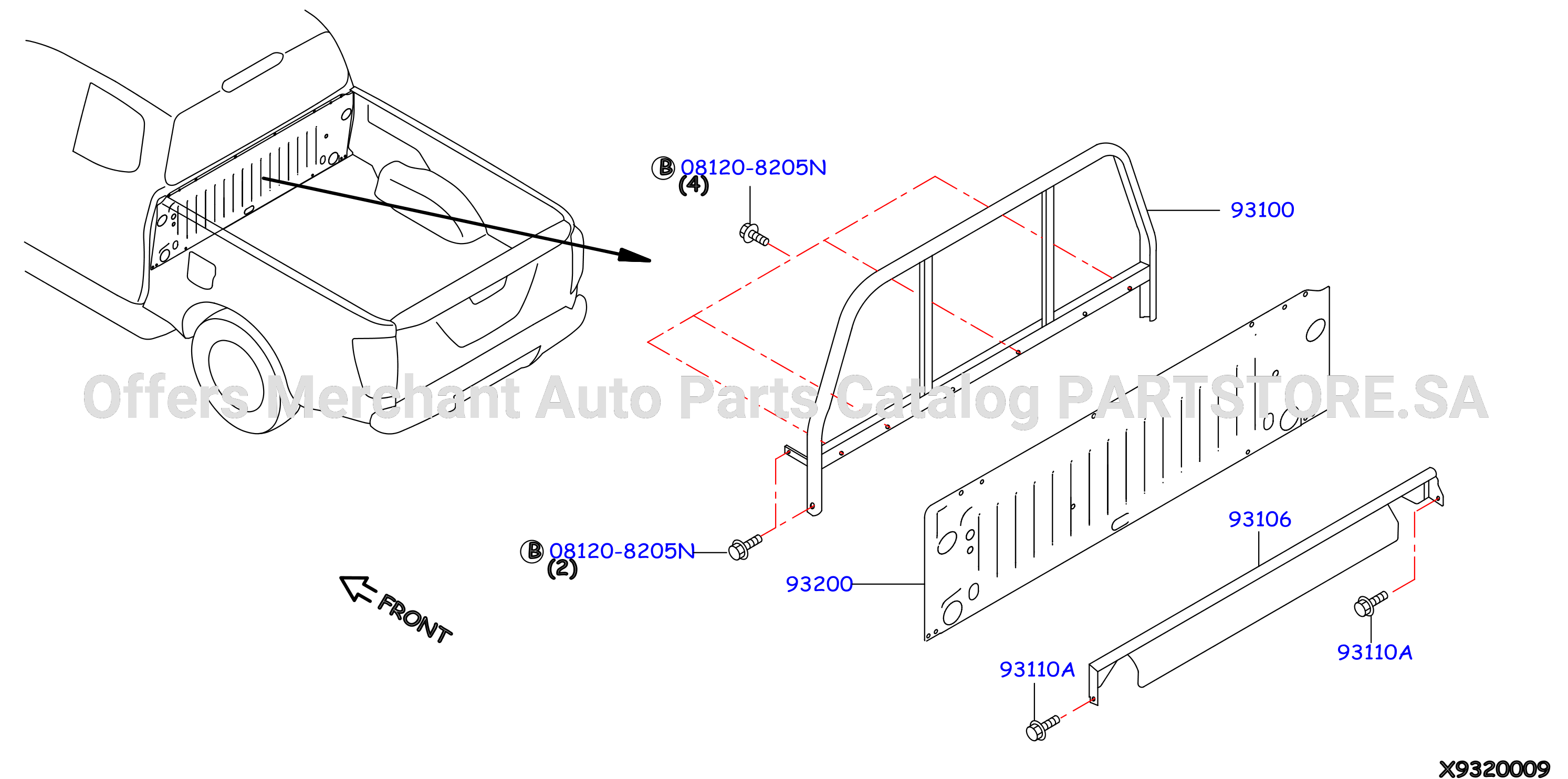 Rear Body Front Panel Guard Frame Rear Body Front Panel Guard Frame
