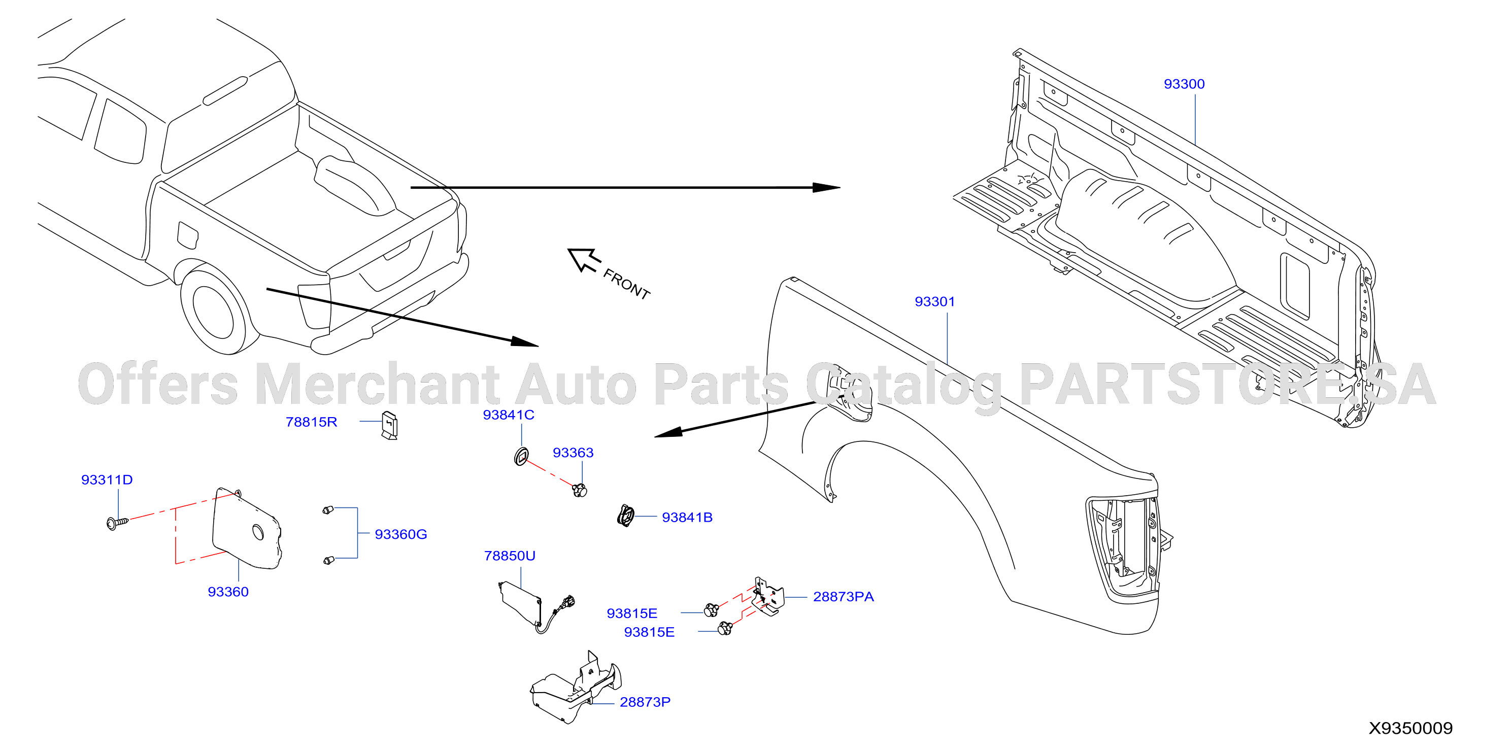 Rear Body Side Gate Fitting Rear Body Side Fitting