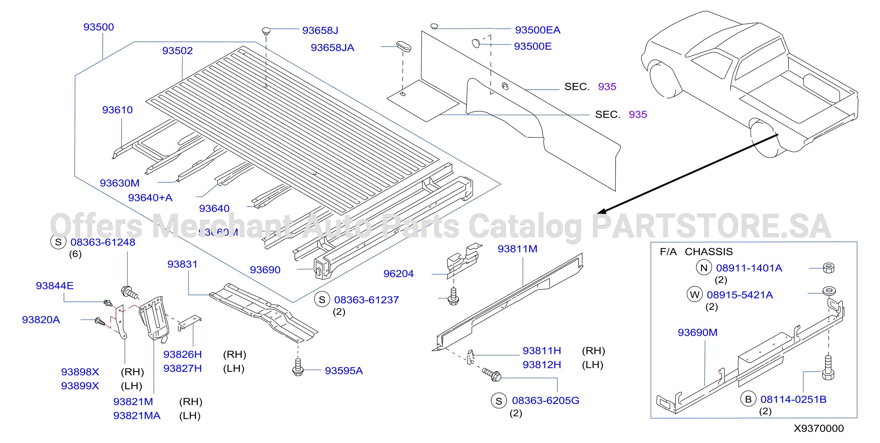 Rear Body Floor Fitting Floor Board Sc