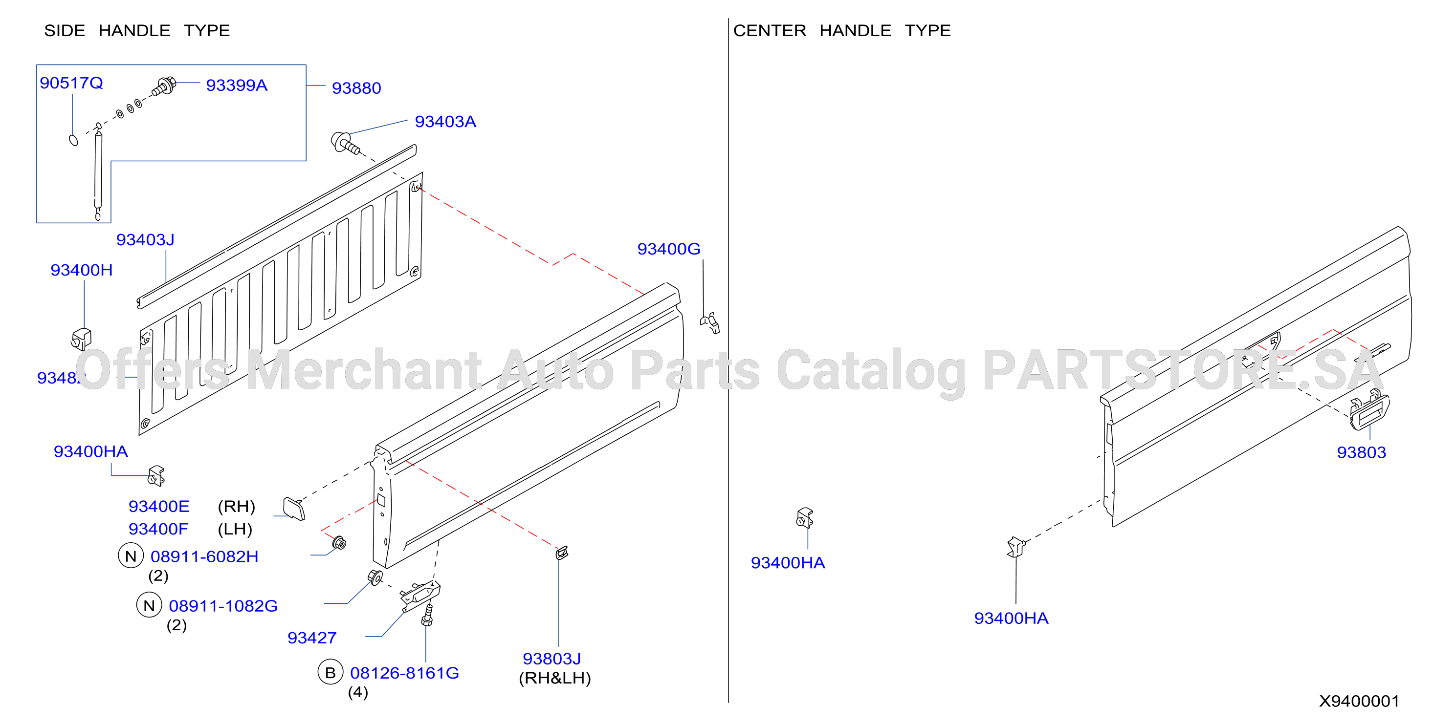 Rear Body Rear Gate Fitting Rear Gate Fitting Dc