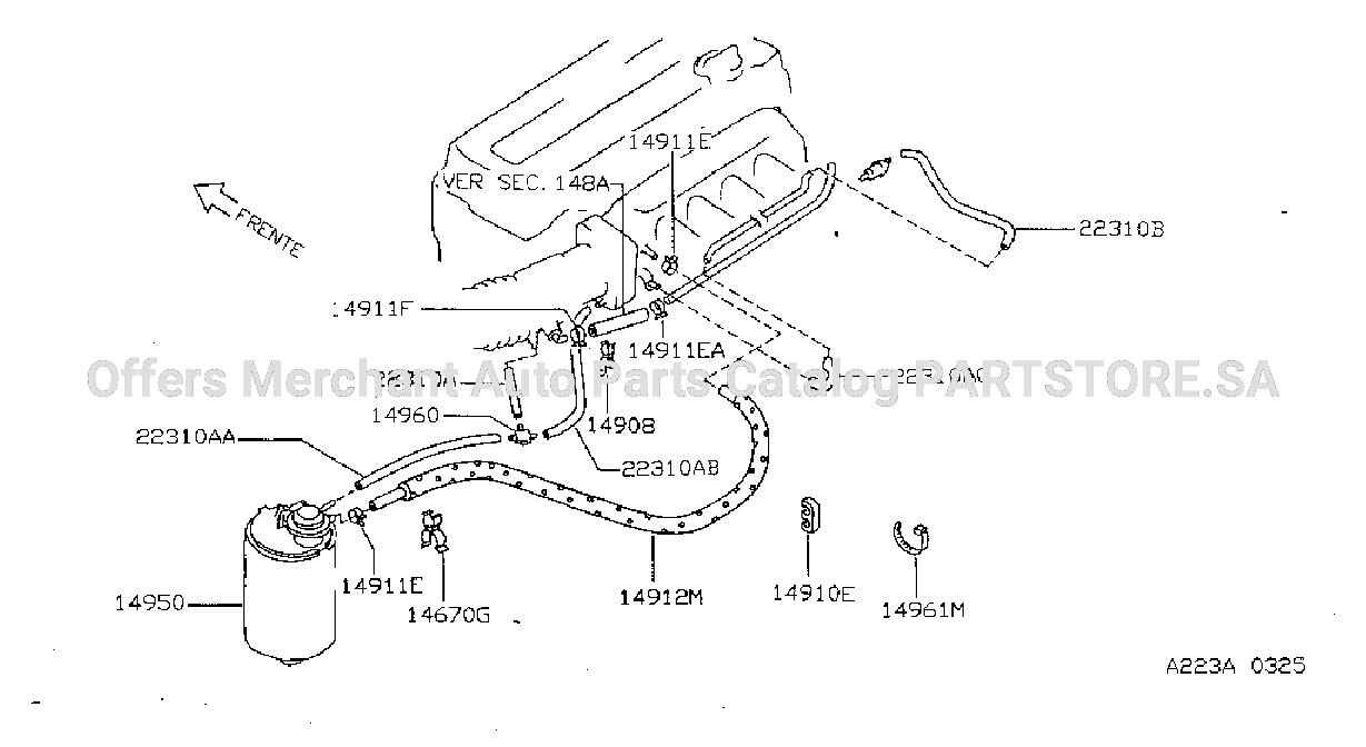 Engine Control Vacuum Piping Egi