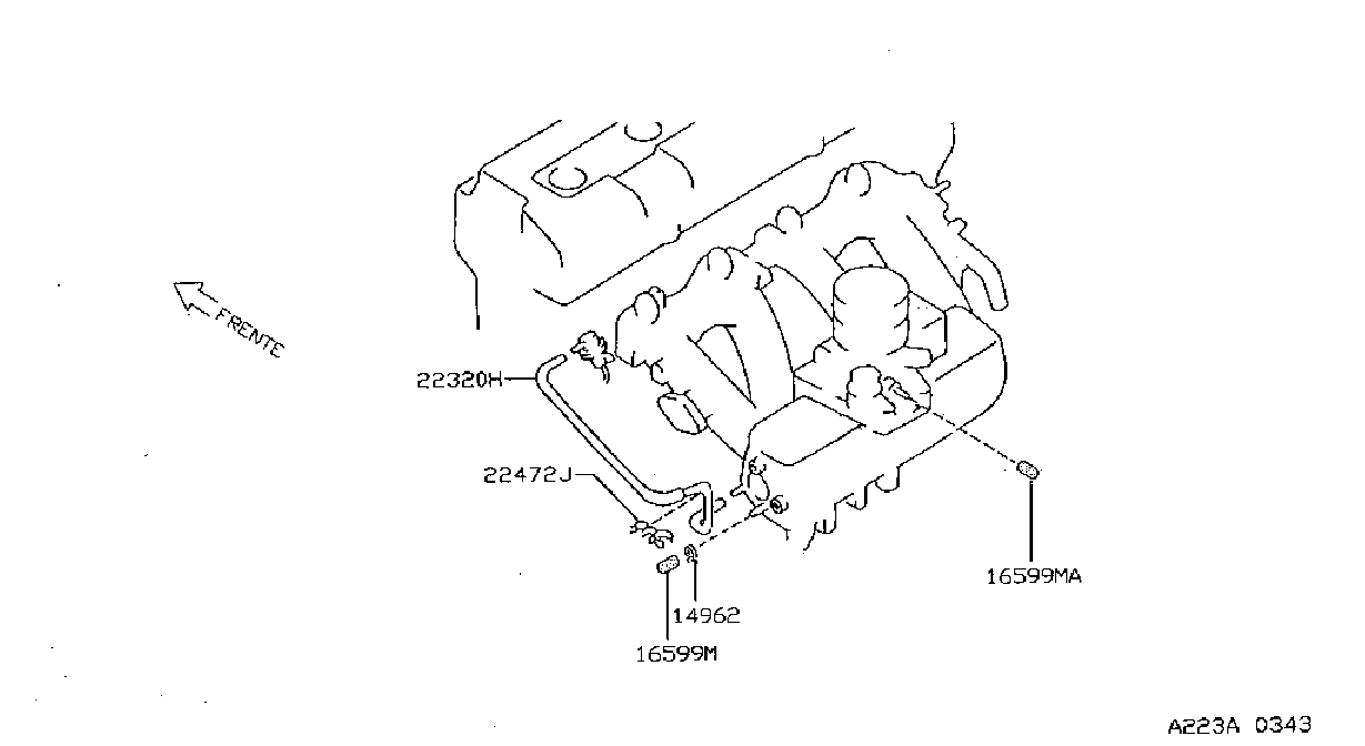 Engine Control Vacuum Piping Negi