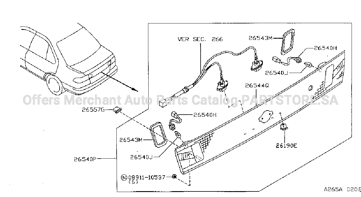 Rear Combination Lamp Back Up Lamp
