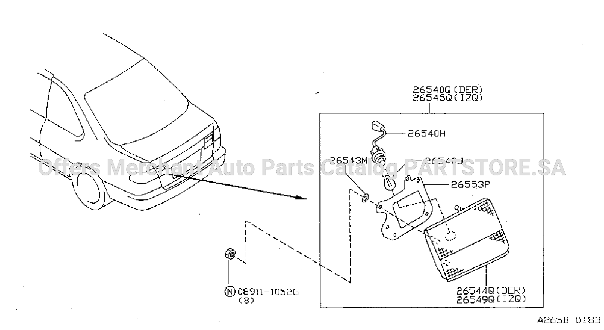 Rear Combination Lamp Back Up Lamp