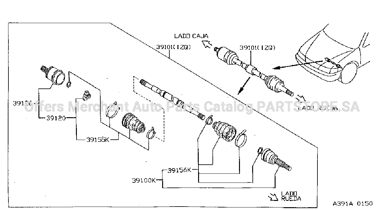 Front Drive Shaft Lh