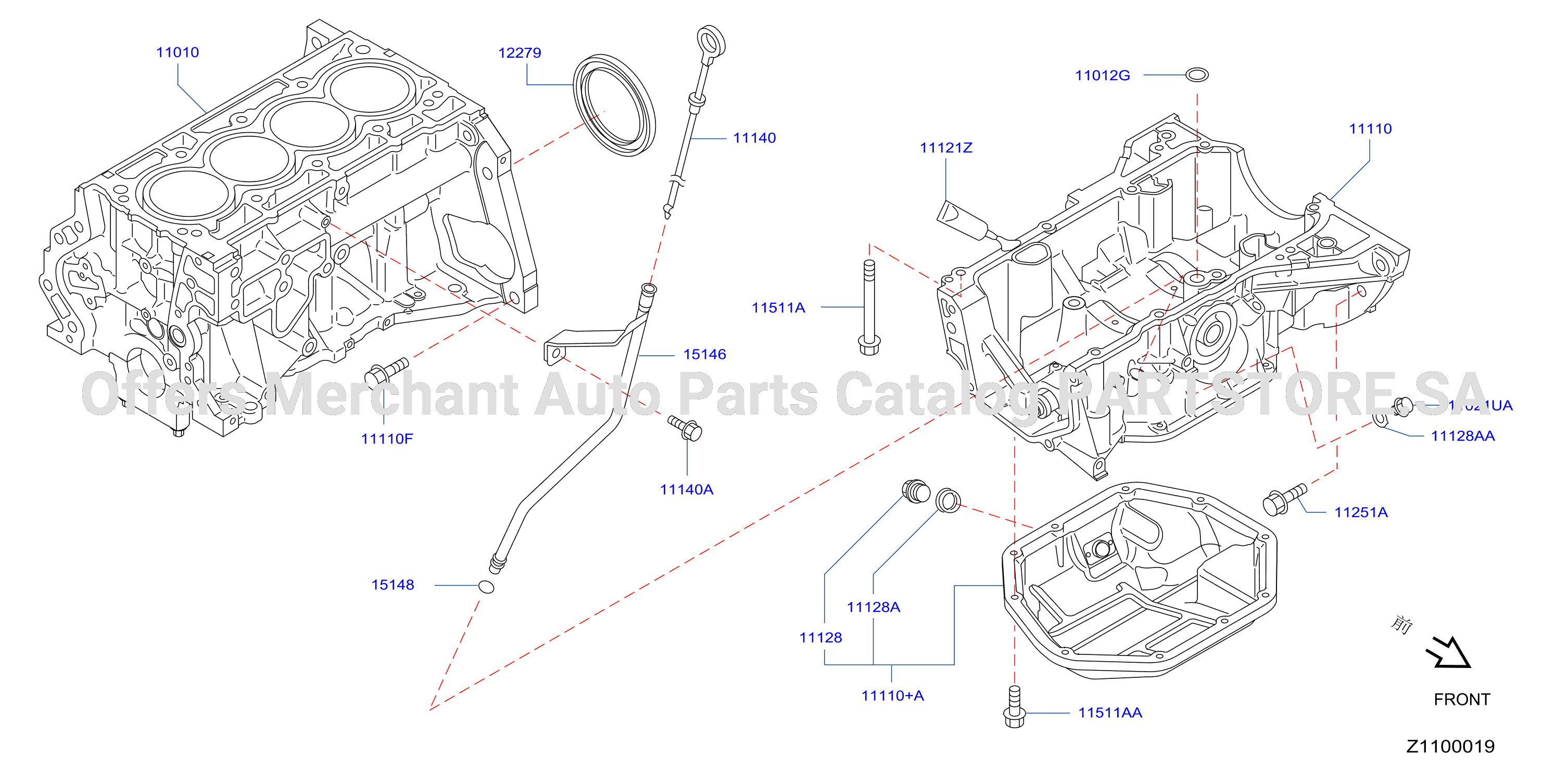 Cylinder Block Oil Pan Assembly