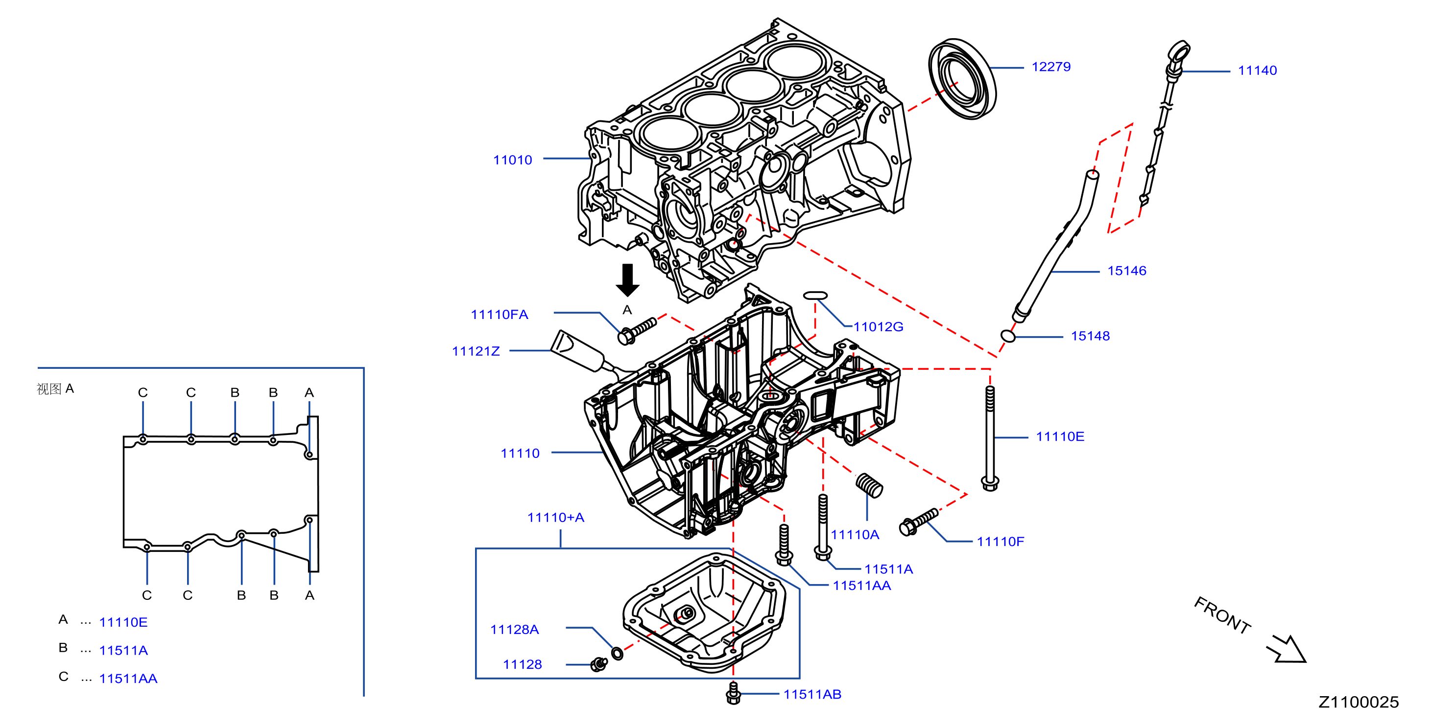 Cylinder Block Oil Pan Assembly