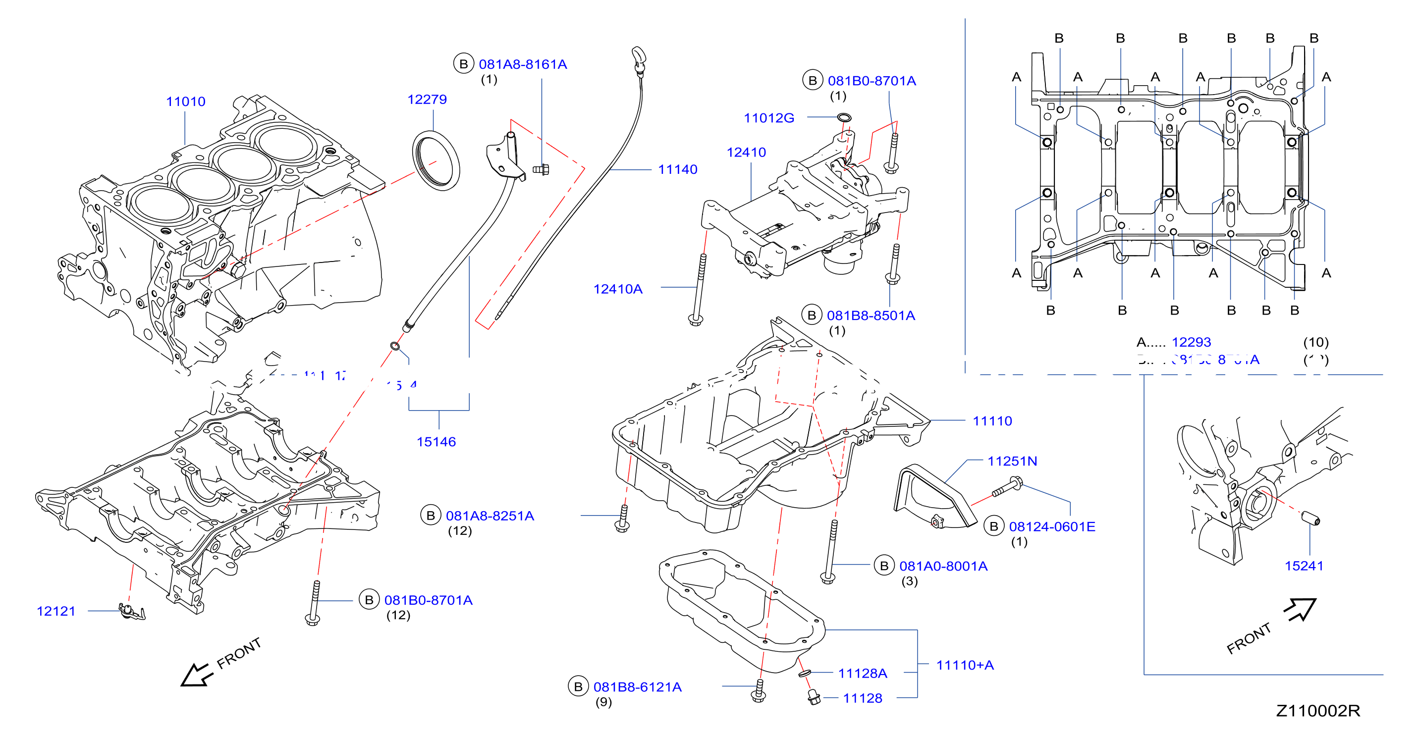 Cylinder Block Oil Pan Assembly