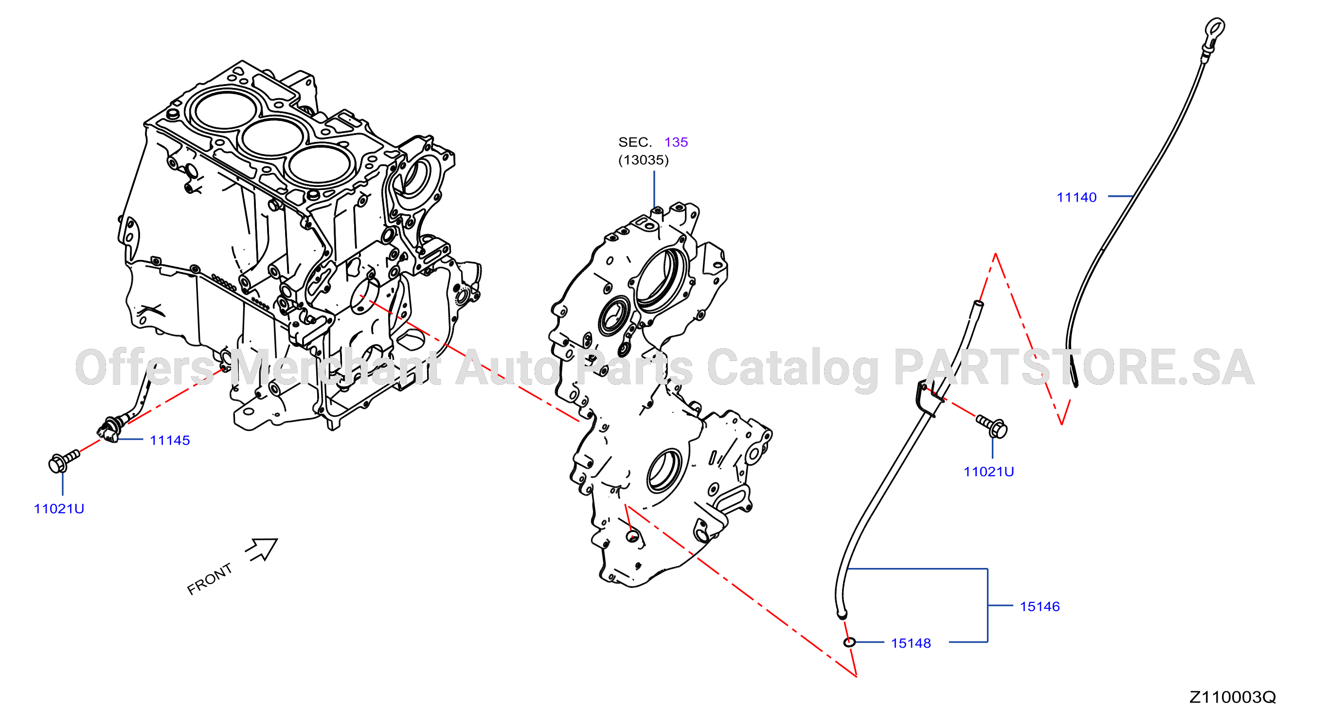Cylinder Block Oil Pan Component Parts