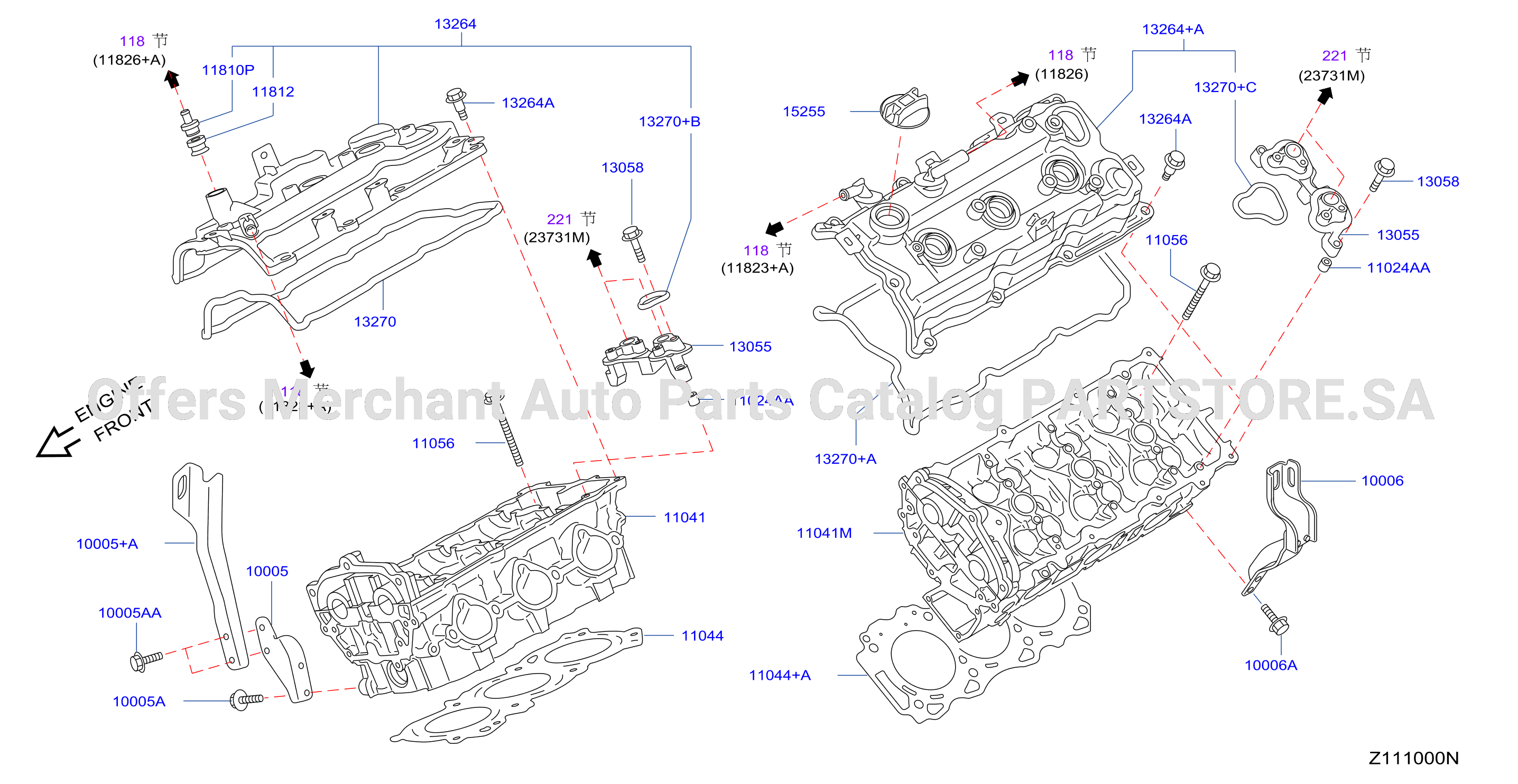 Cylinder Head Rocker Cover Assembly