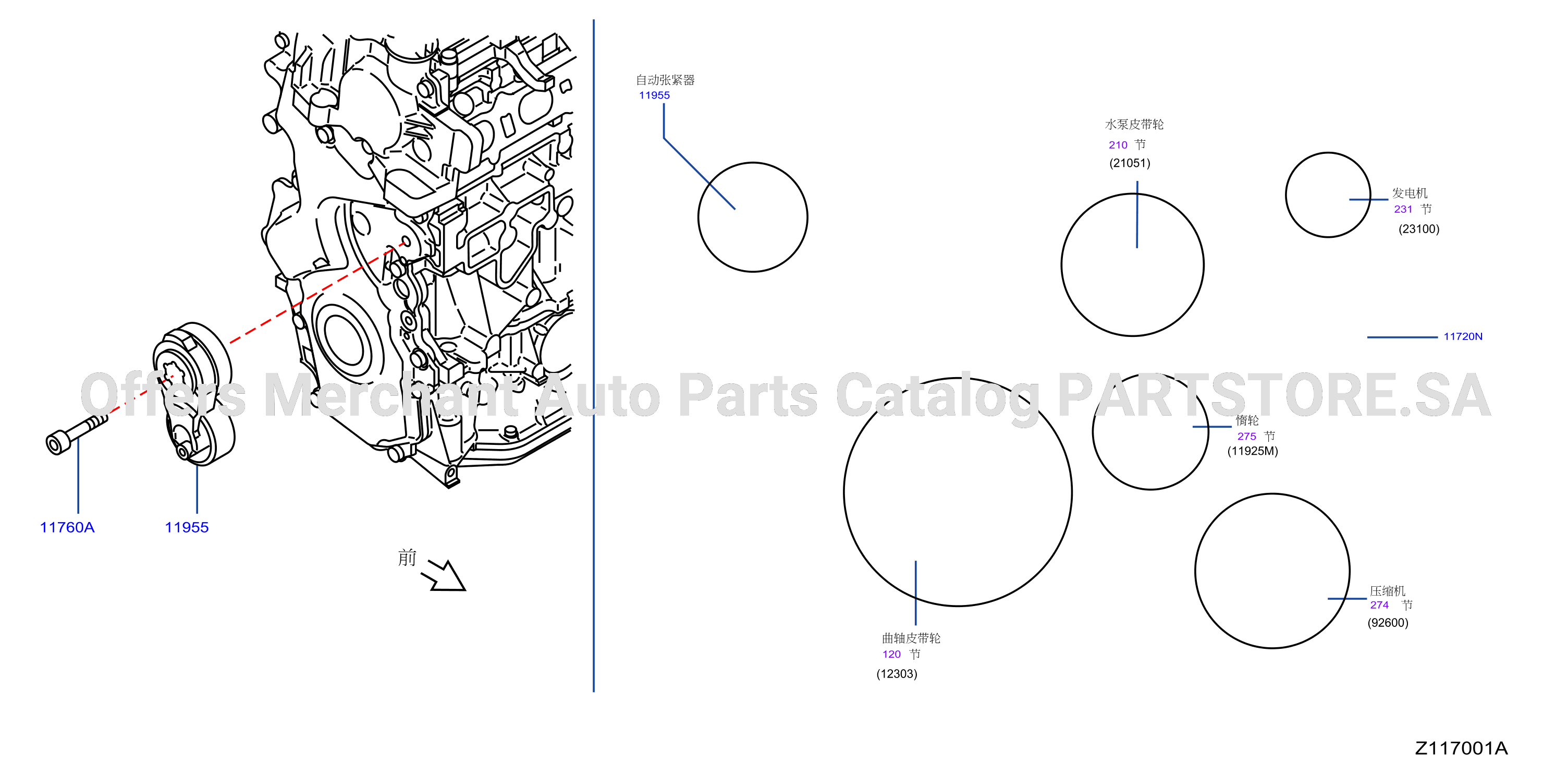 Fan Compressor Power Steering Belt
