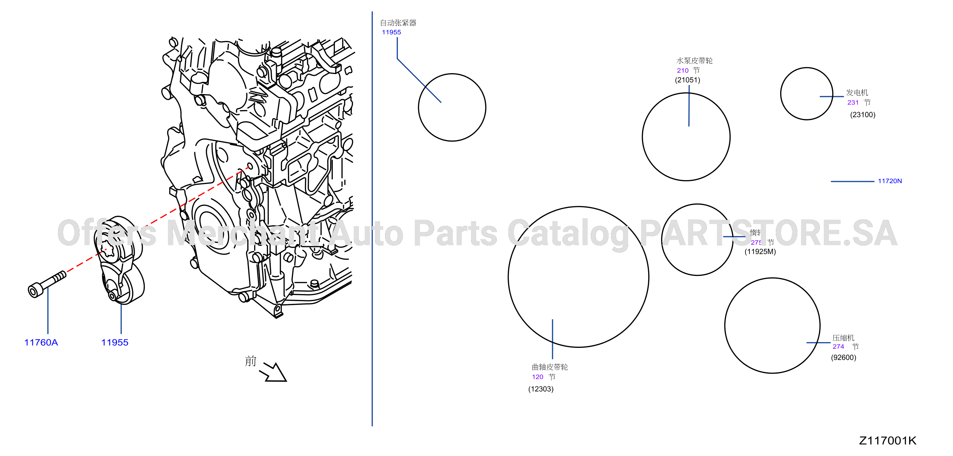Fan Compressor Power Steering Belt