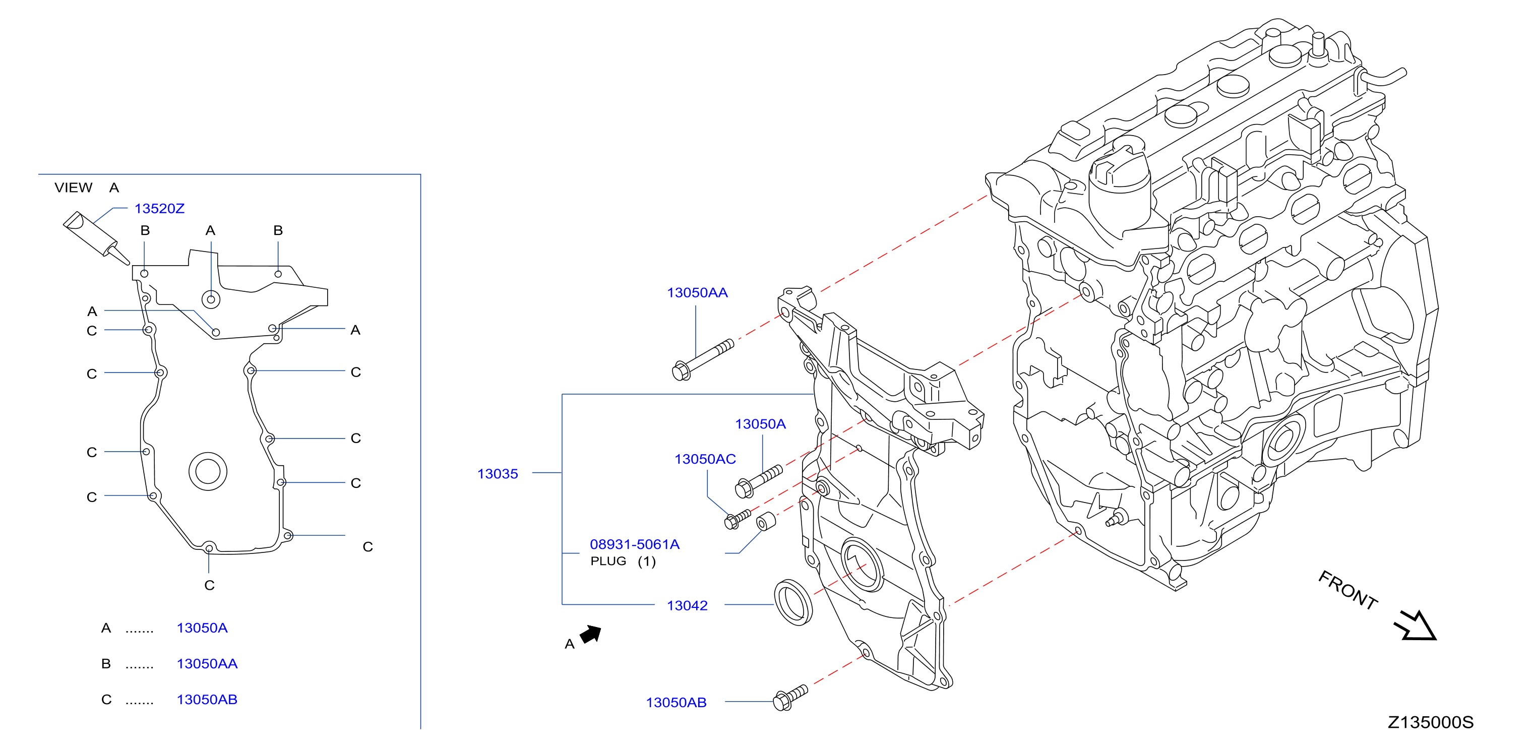 Front Cover Vacuum Pump Fitting Front Cover