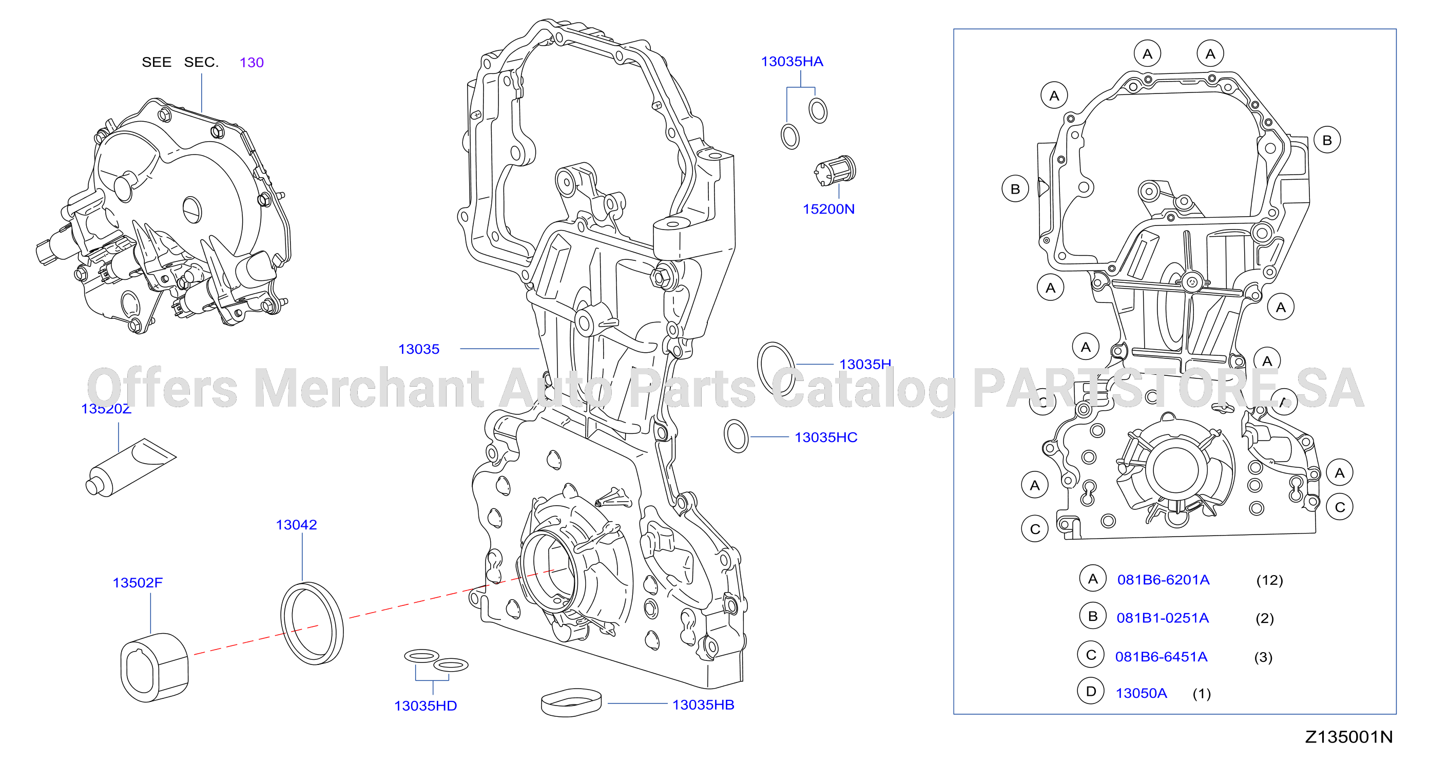 Front Cover Vacuum Pump Fitting Front Cover