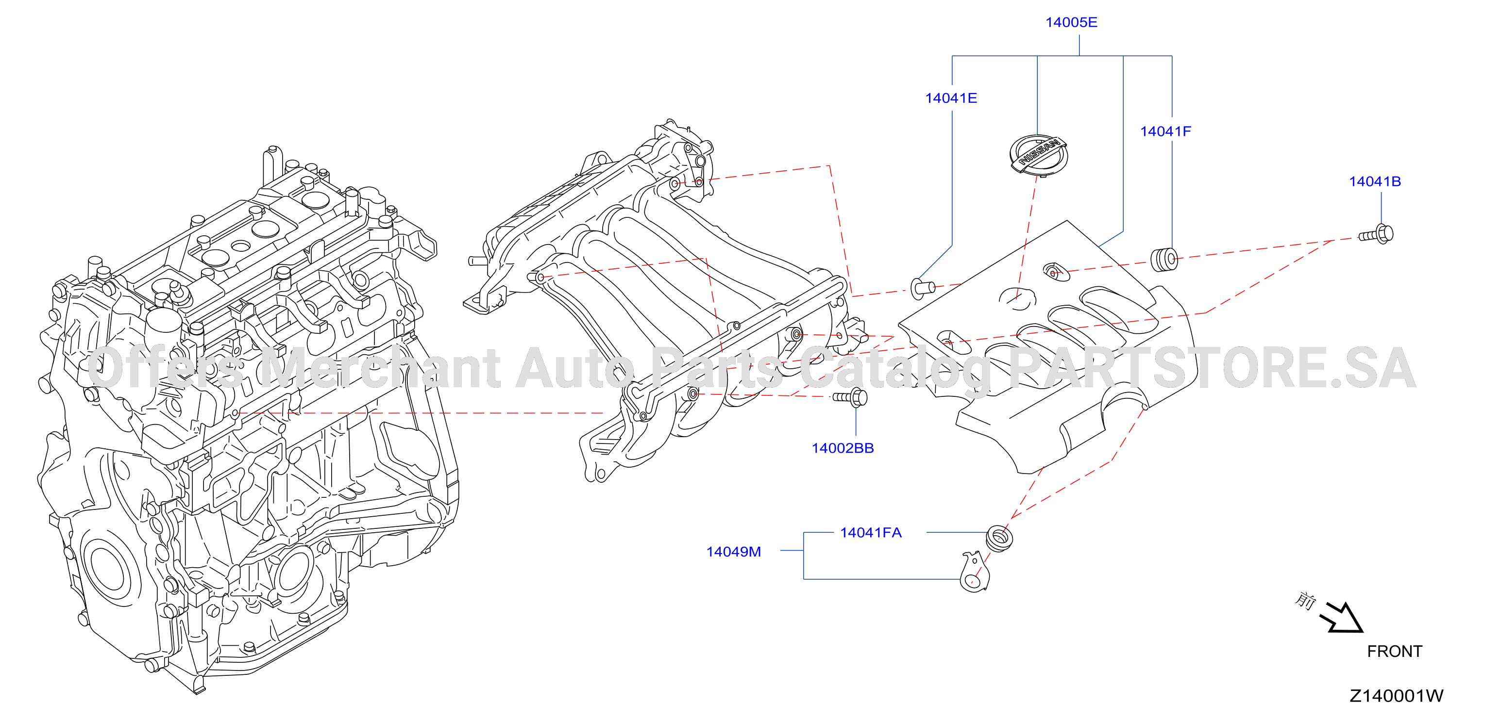 Manifold Engine Cover Parts