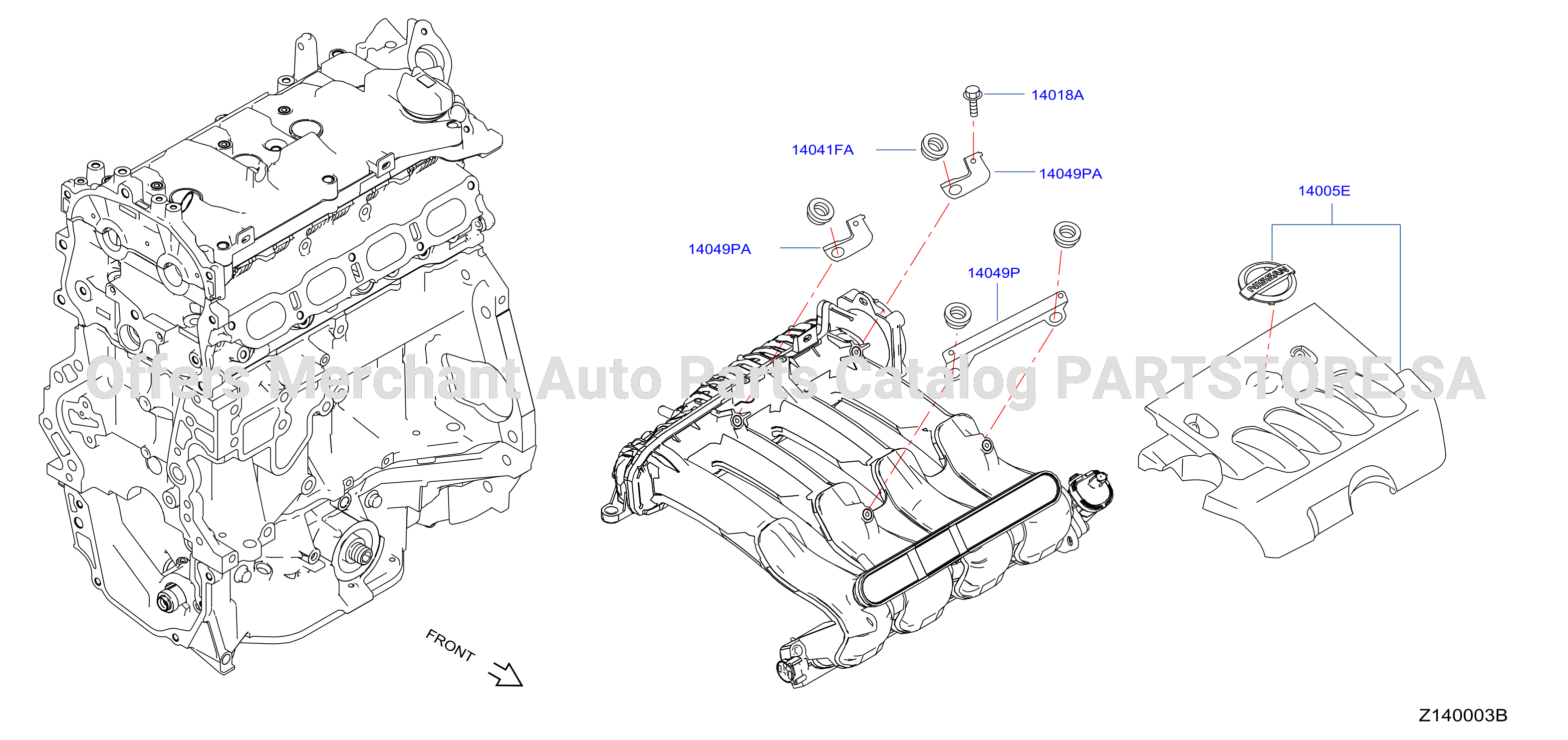 Manifold Engine Cover Parts