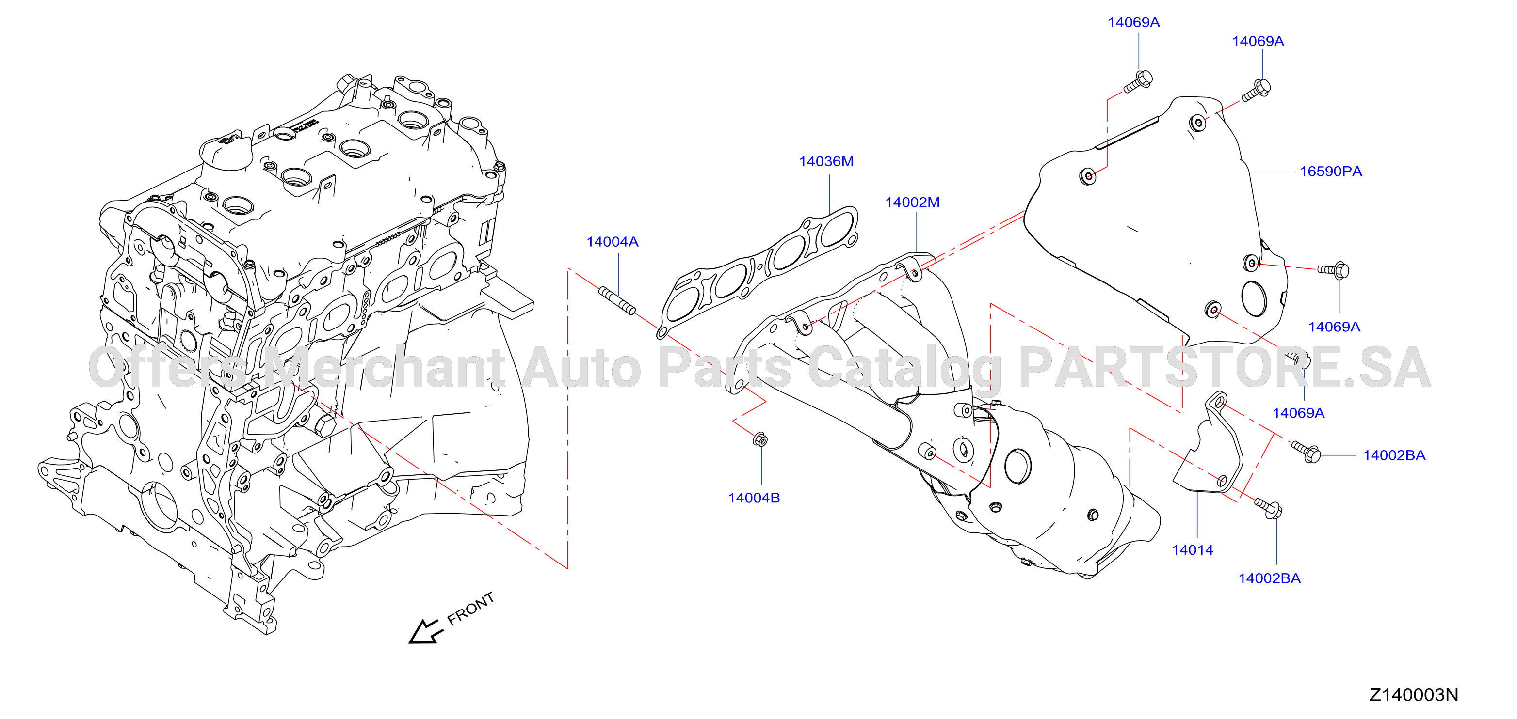 Manifold Exhaust Parts