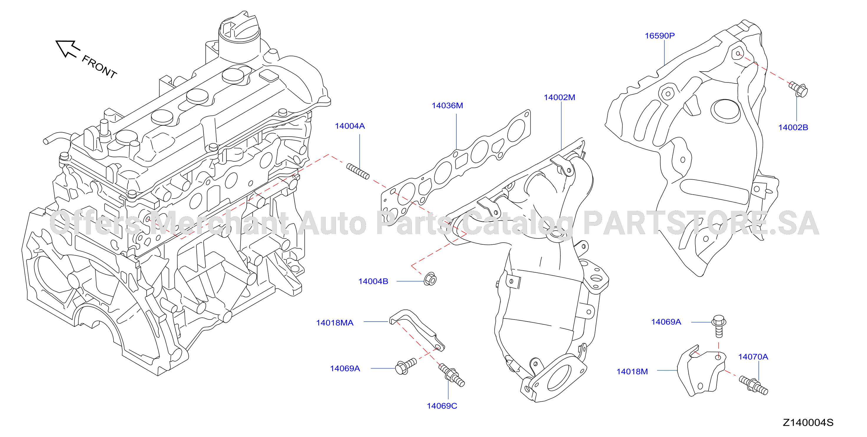 Manifold Exhaust Parts
