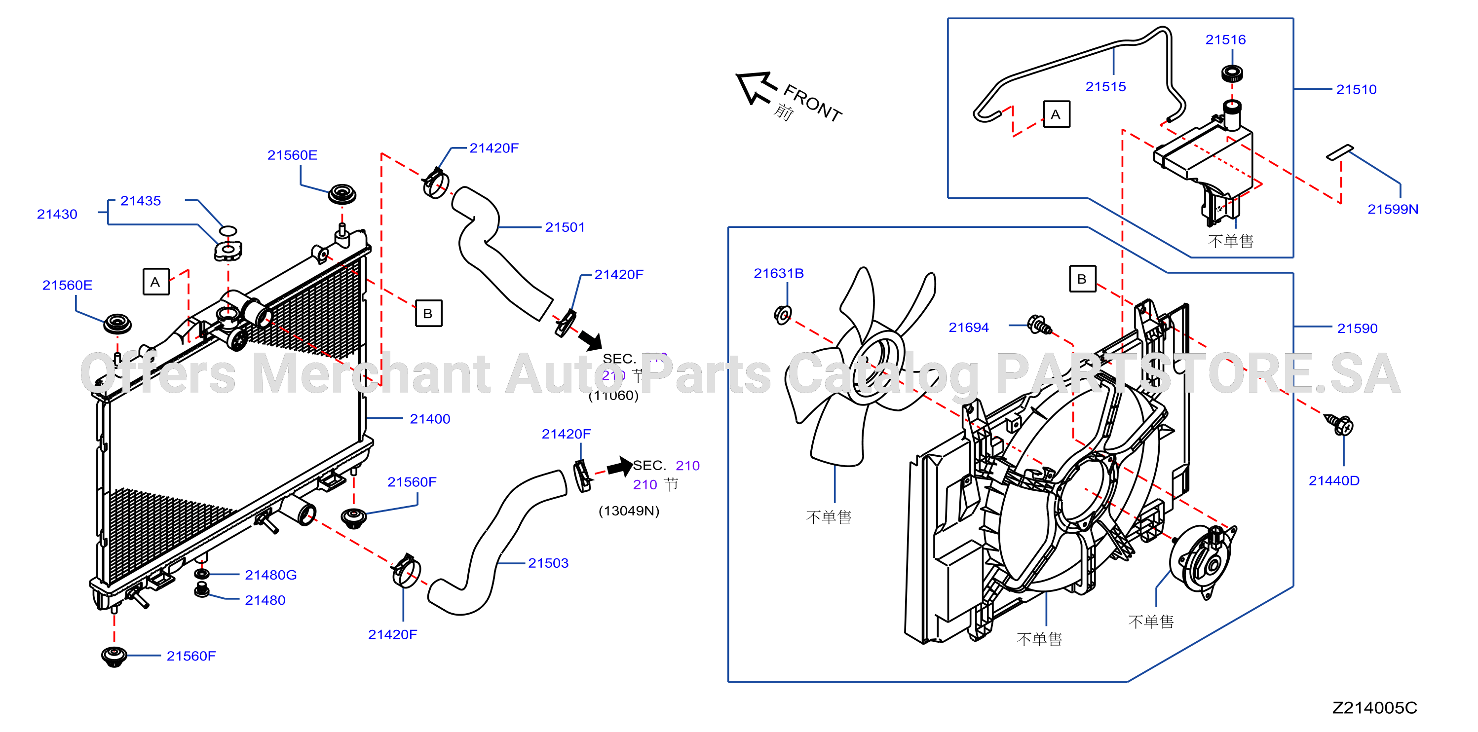 Radiator Shroud Inverter Cooling Fitting Parts