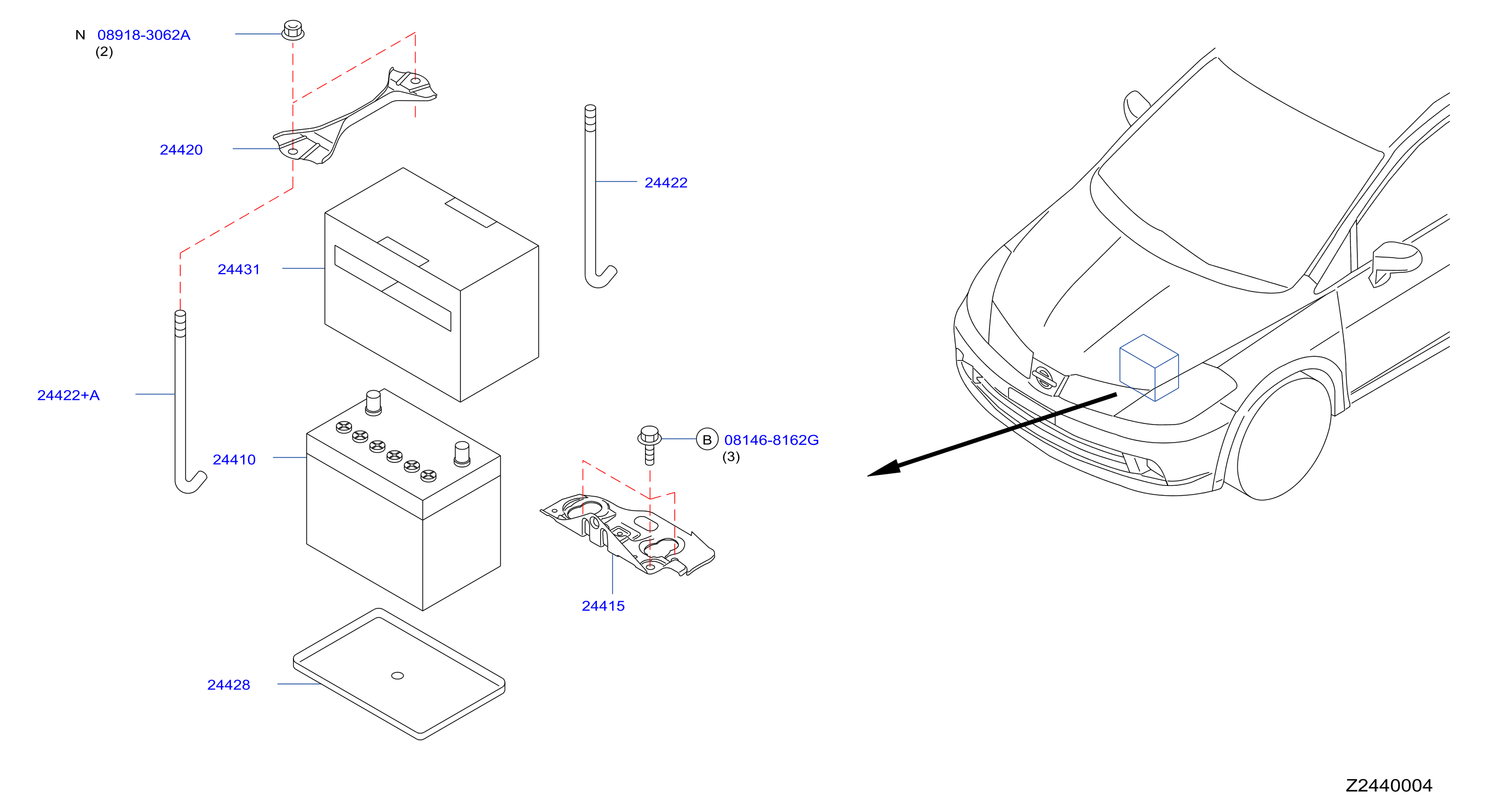 Battery Battery Mounting