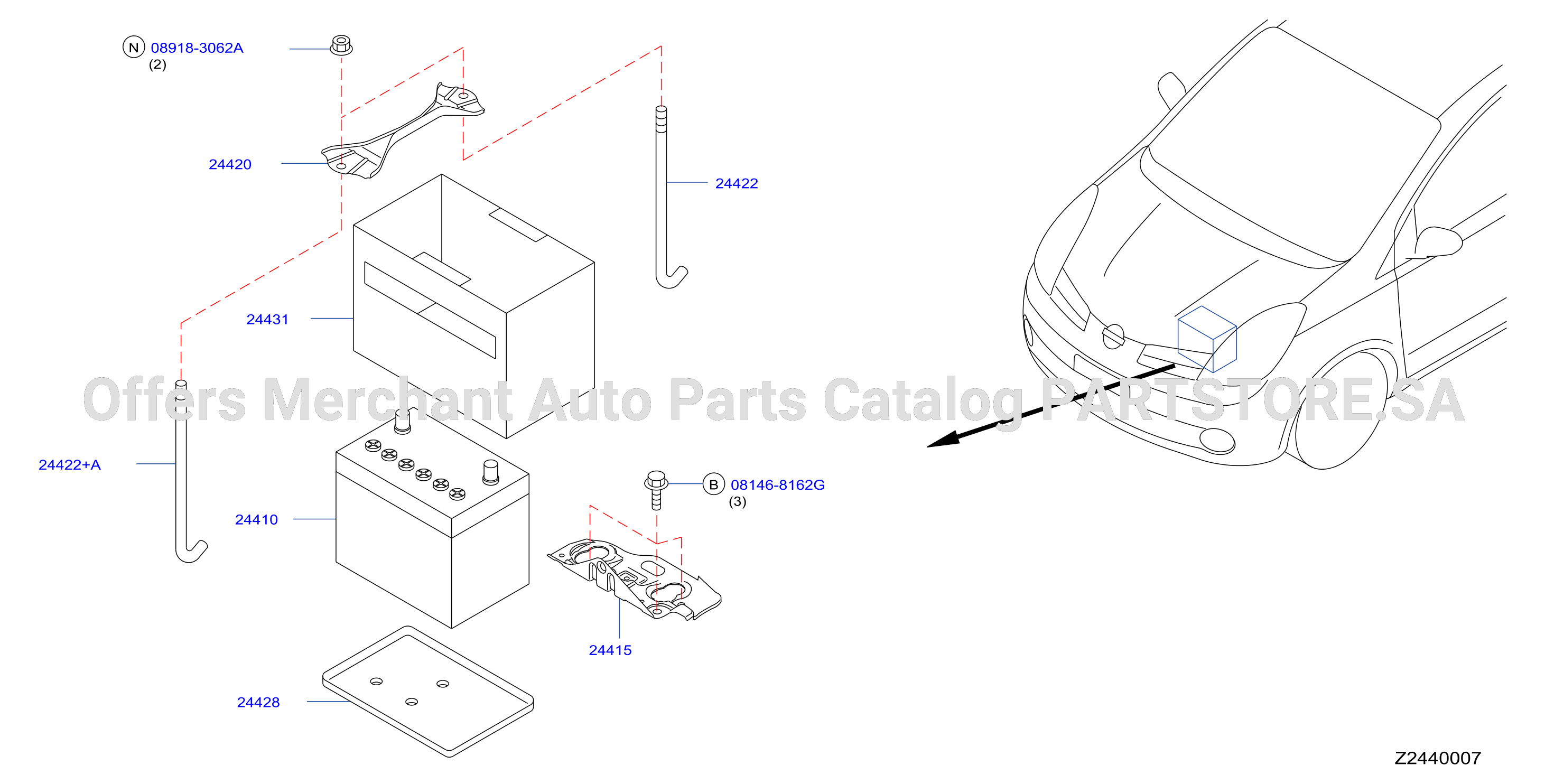 Battery Battery Mounting