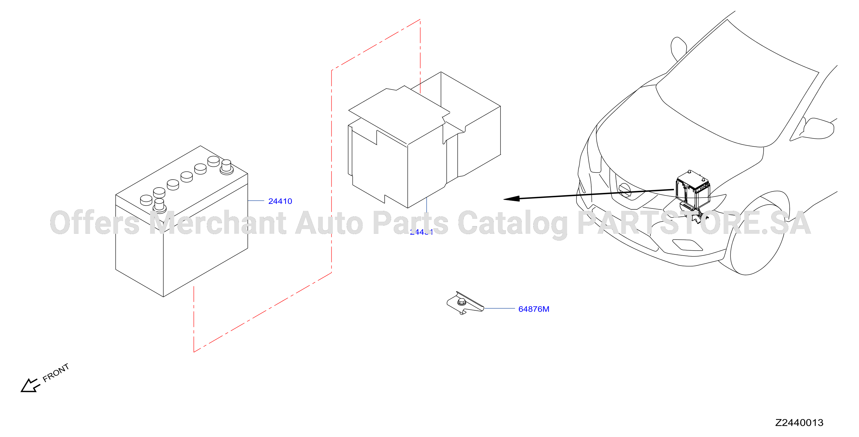 Battery Battery Mounting Qr25De