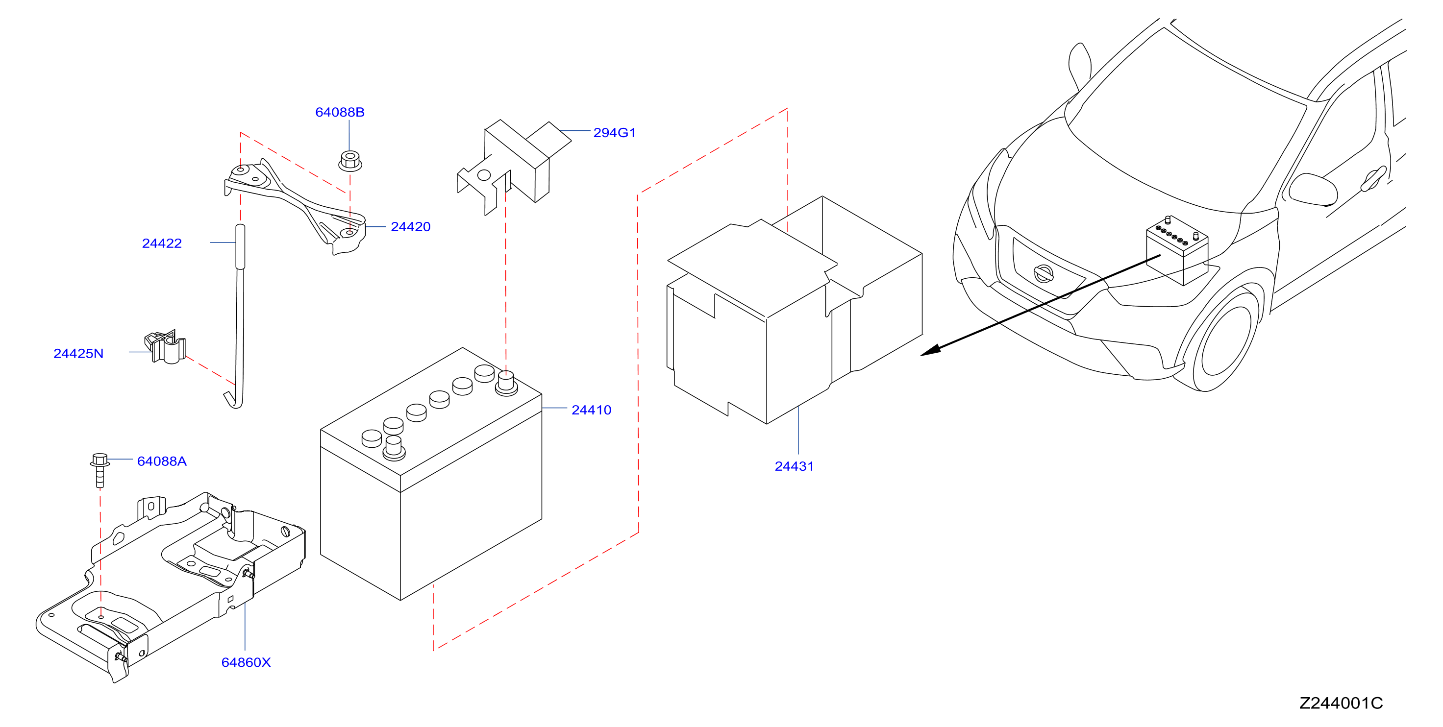 Battery Battery Mounting P32S Mc Cafc