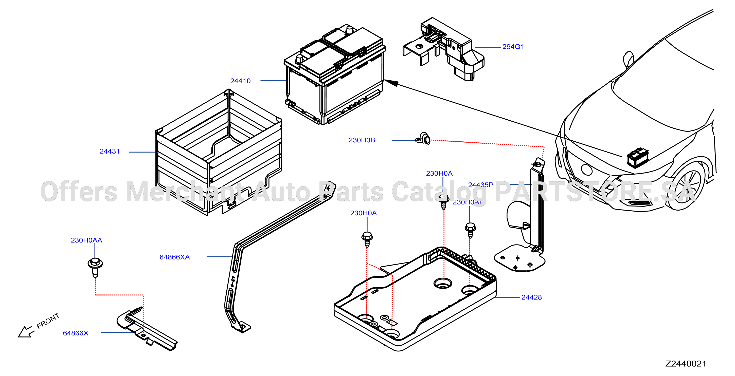 Battery Battery Mounting Sed
