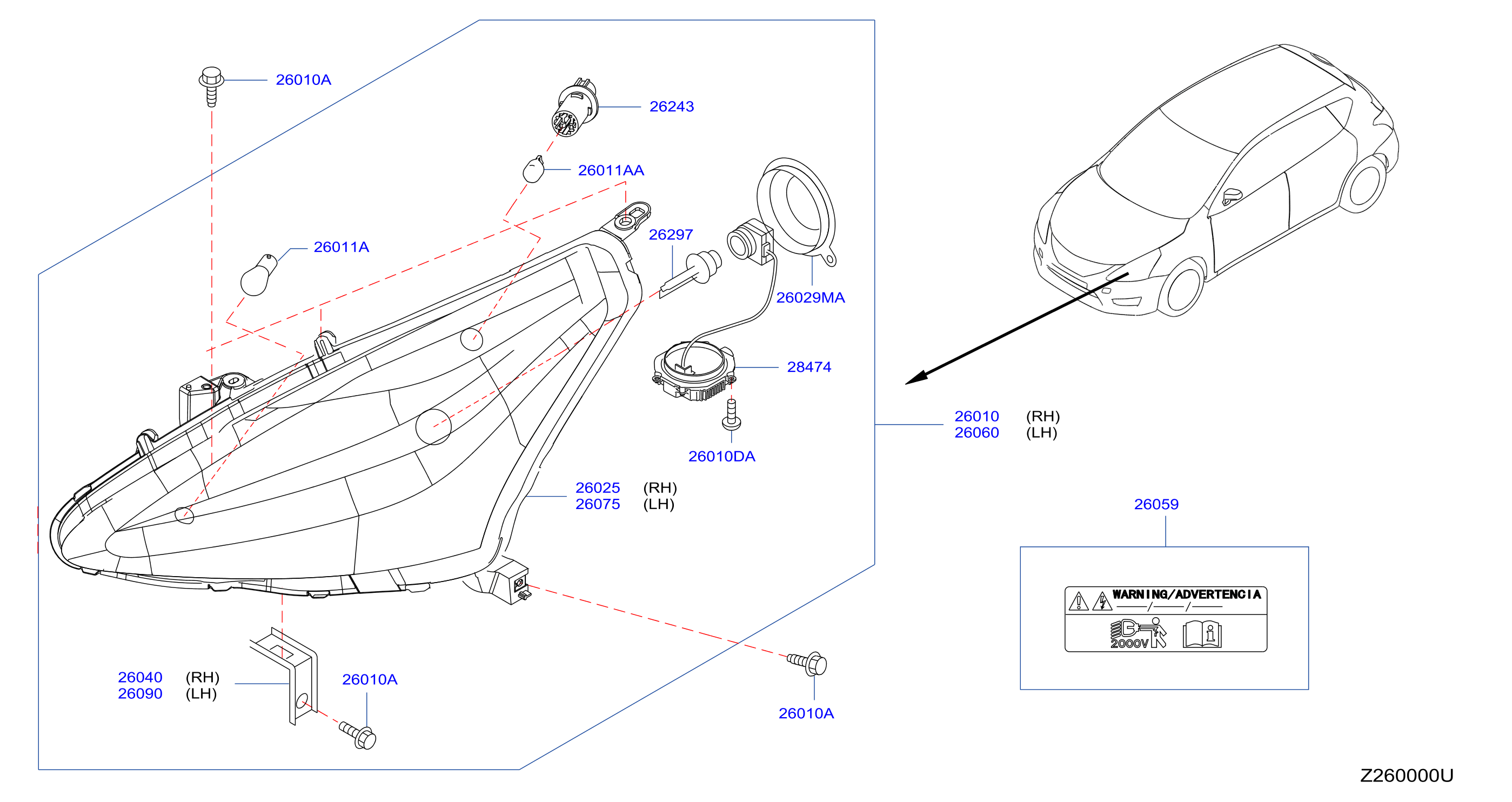 Headlamp Xenon Head Lamp