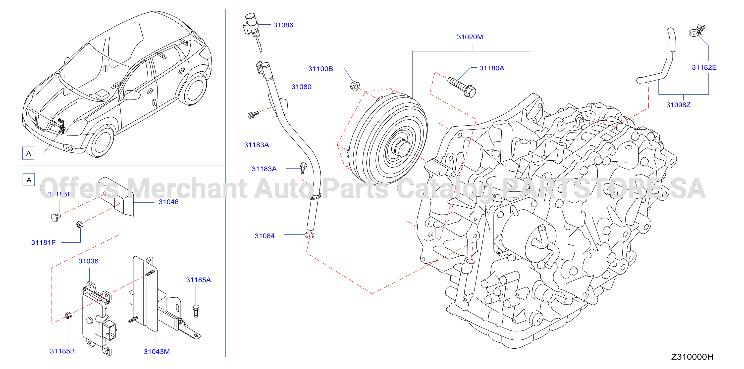 Auto Transmission Transaxle Fitting Assembly Fitting Parts