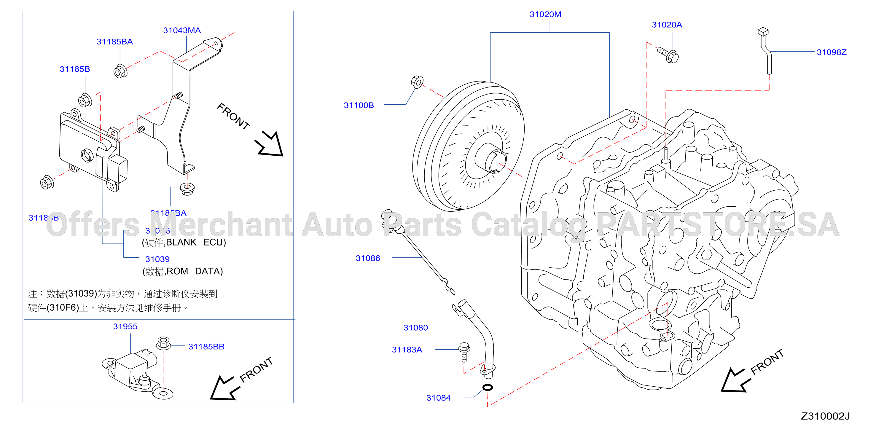 Auto Transmission Transaxle Fitting Assembly Fitting Parts