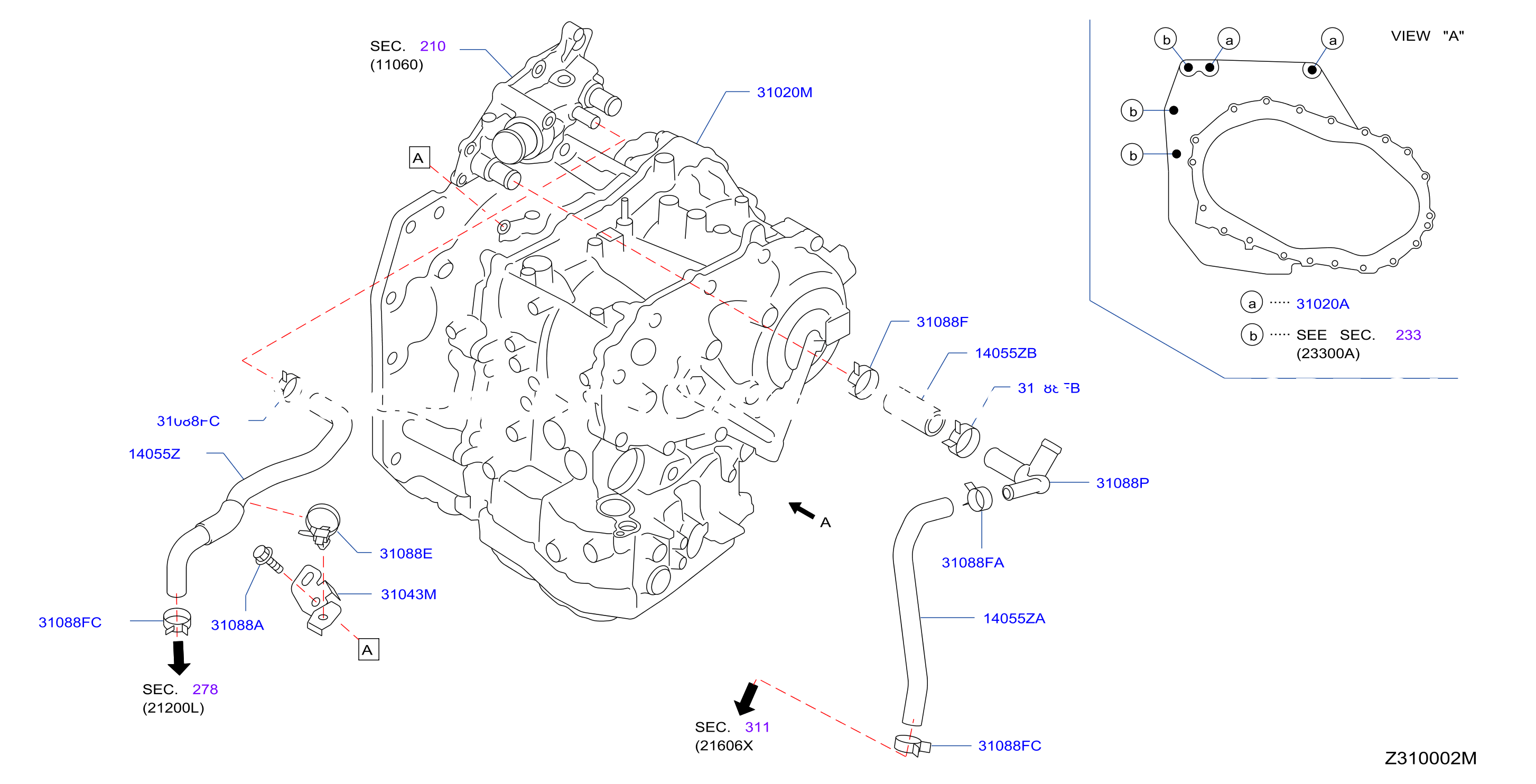 Auto Transmission Transaxle Fitting Oil Cooler Tube Parts