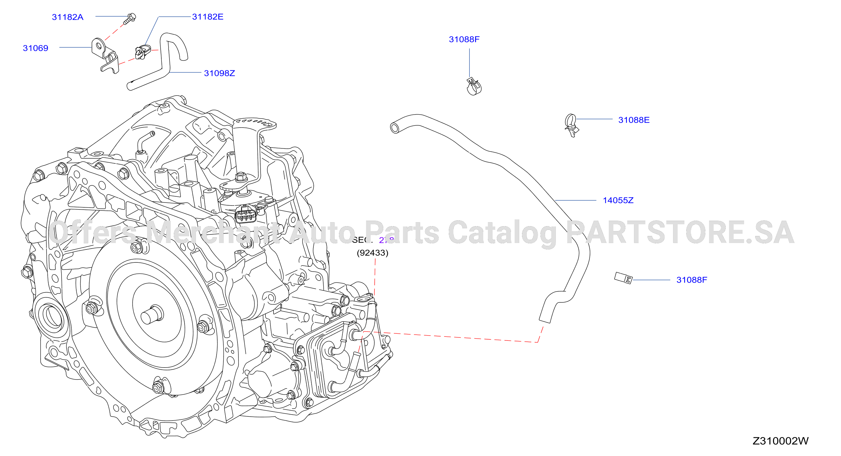 Auto Transmission Transaxle Fitting Oil Cooler Tube Parts