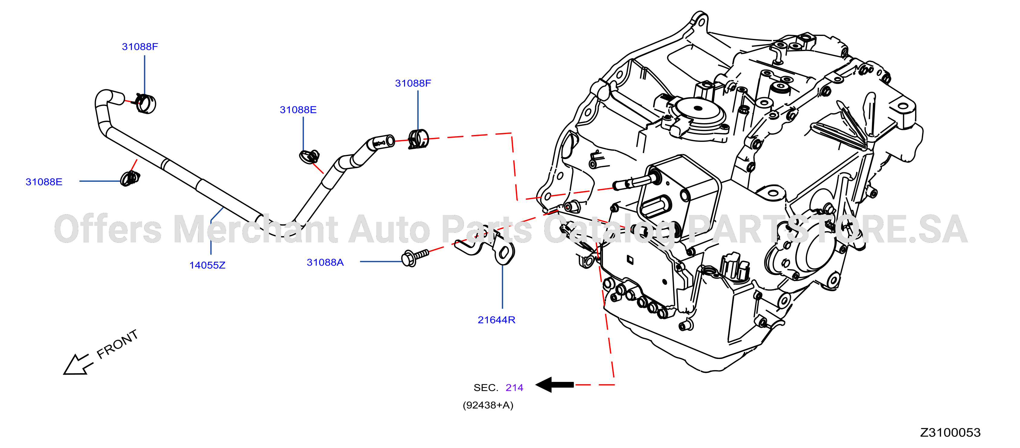 Auto Transmission Transaxle Fitting Oil Cooler Tube Parts