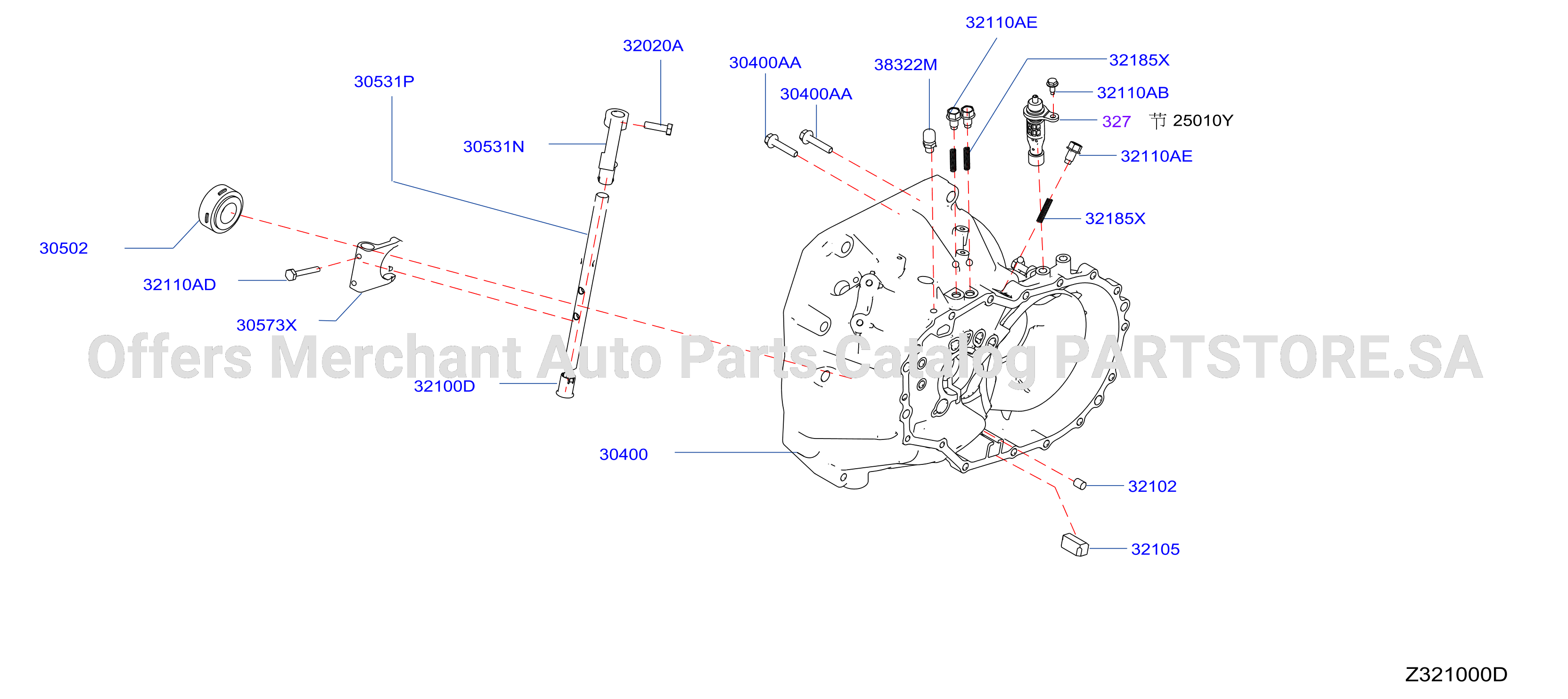 Transmission Case Clutch Release Hsg Cluth