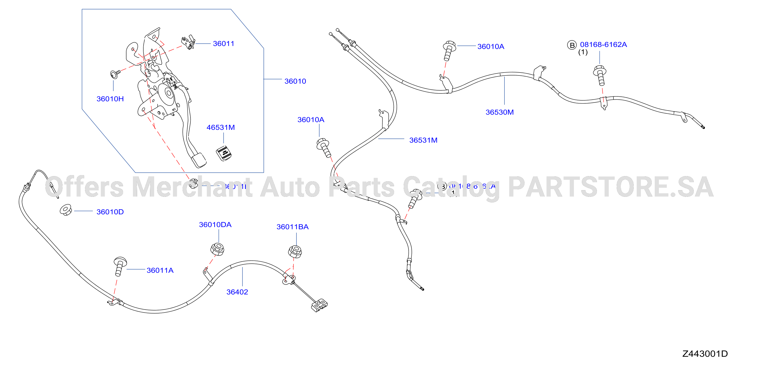 Parking Brake Control Foot Brake
