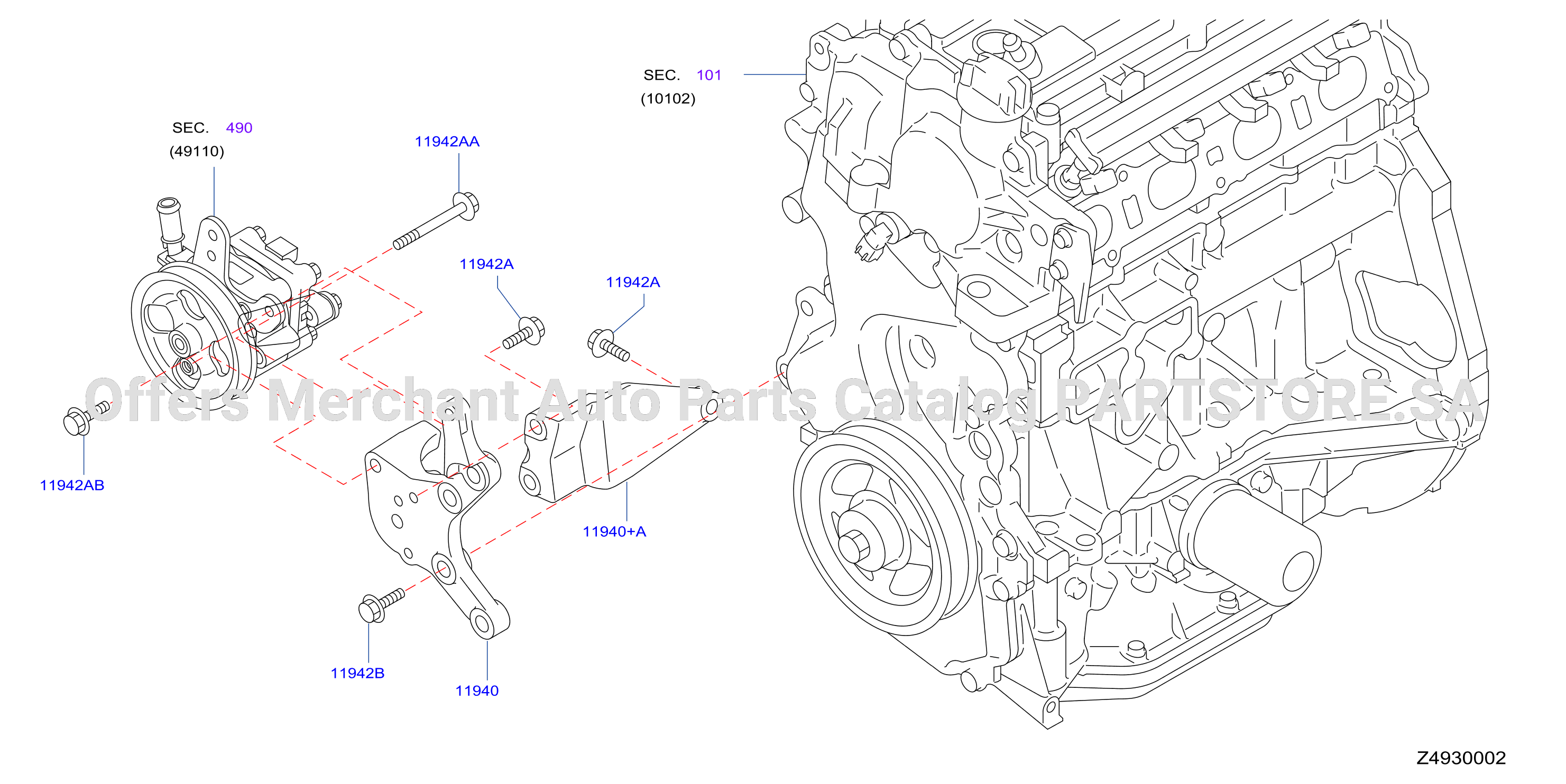 Power Steering Pump Mounting