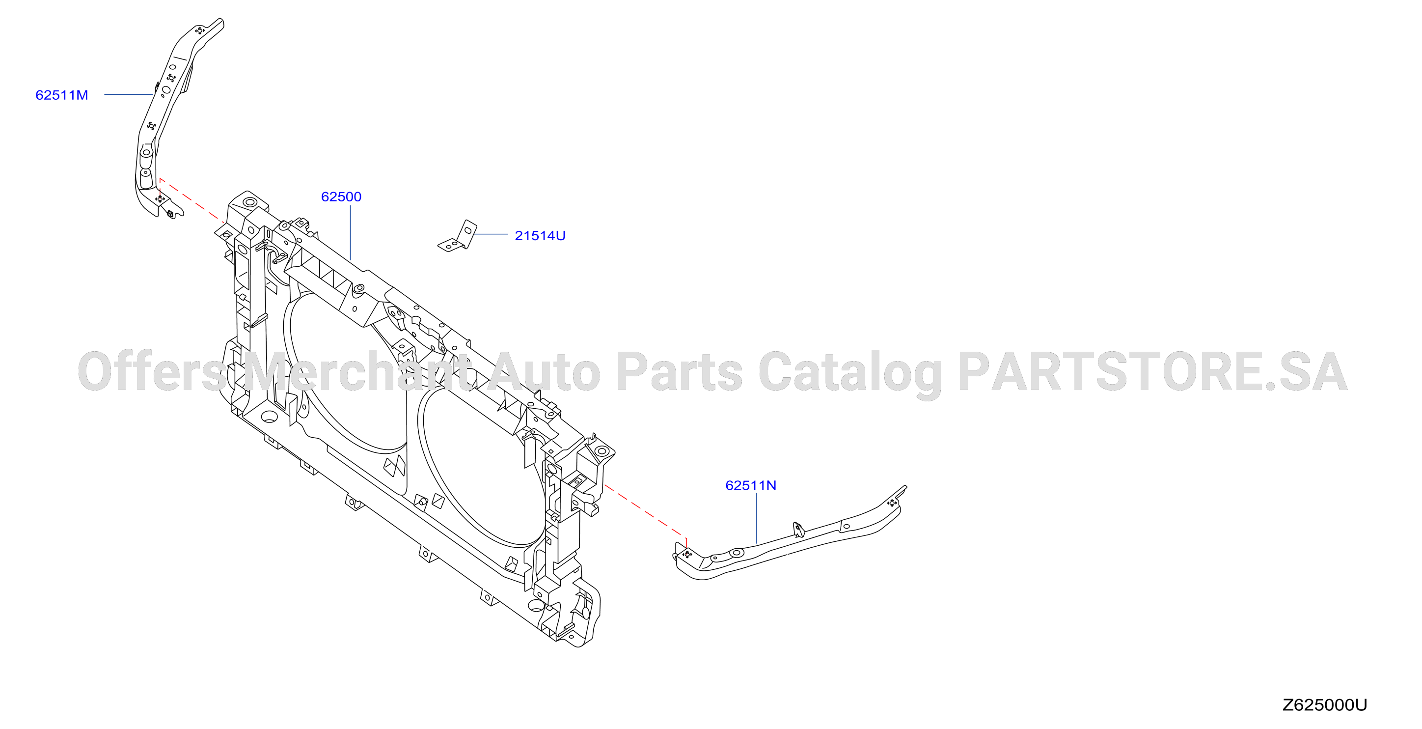 Front Apron Radiator Core Support