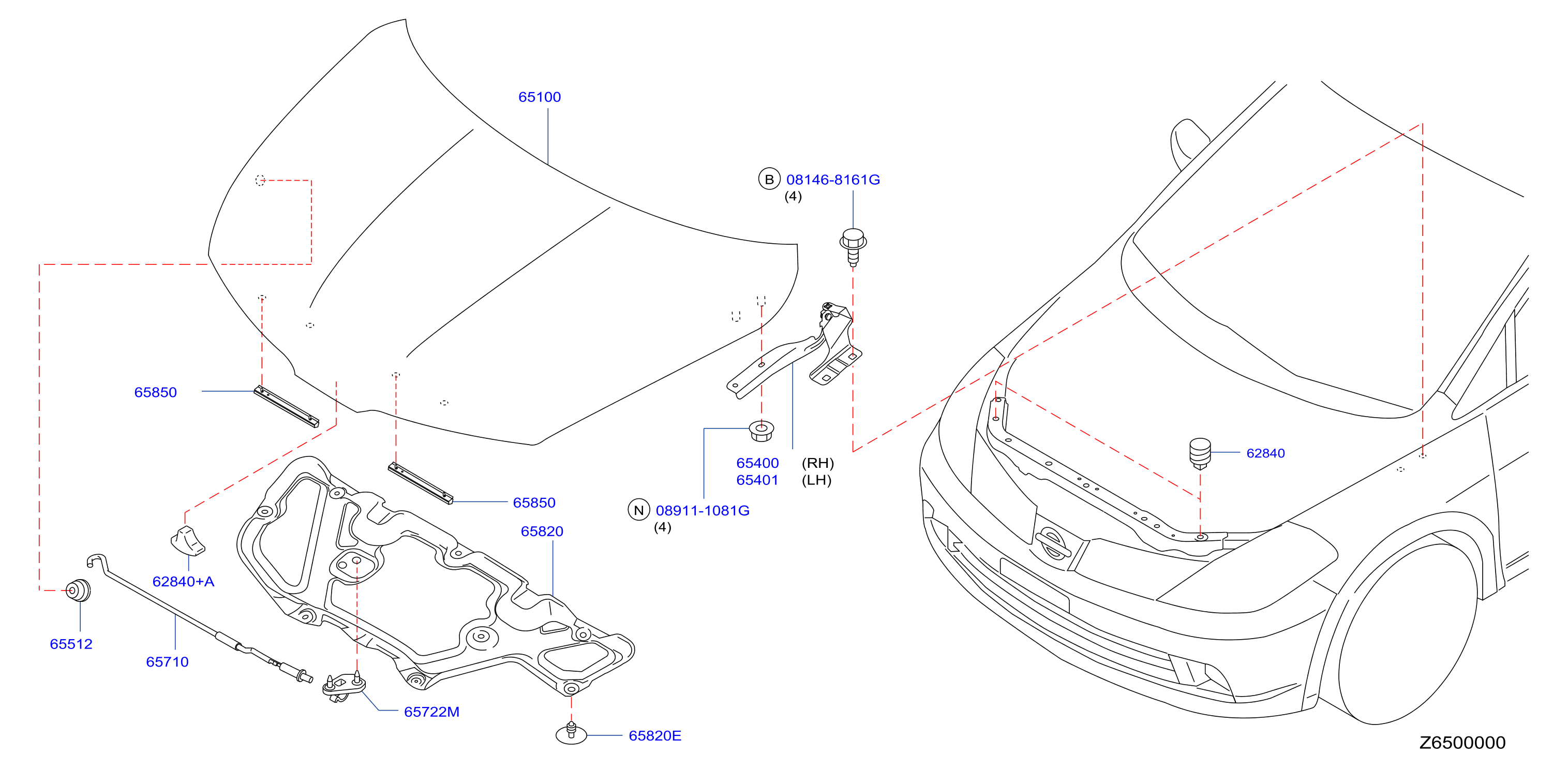 Hood Panel Hinge Fitting