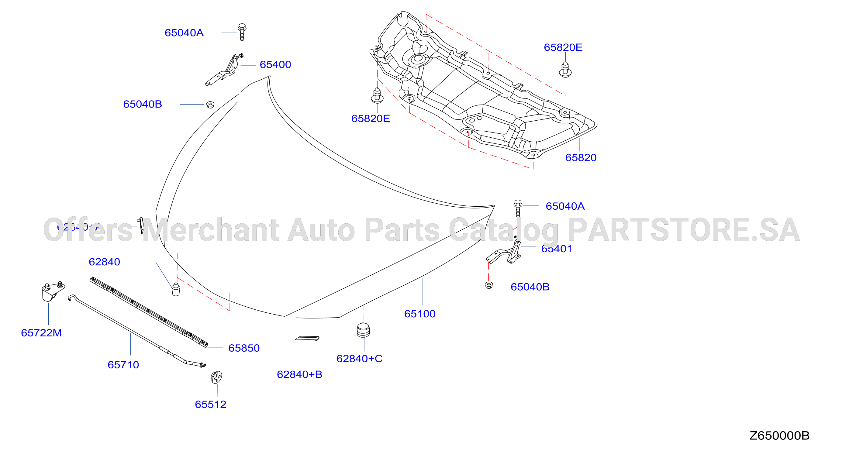 Hood Panel Hinge Fitting