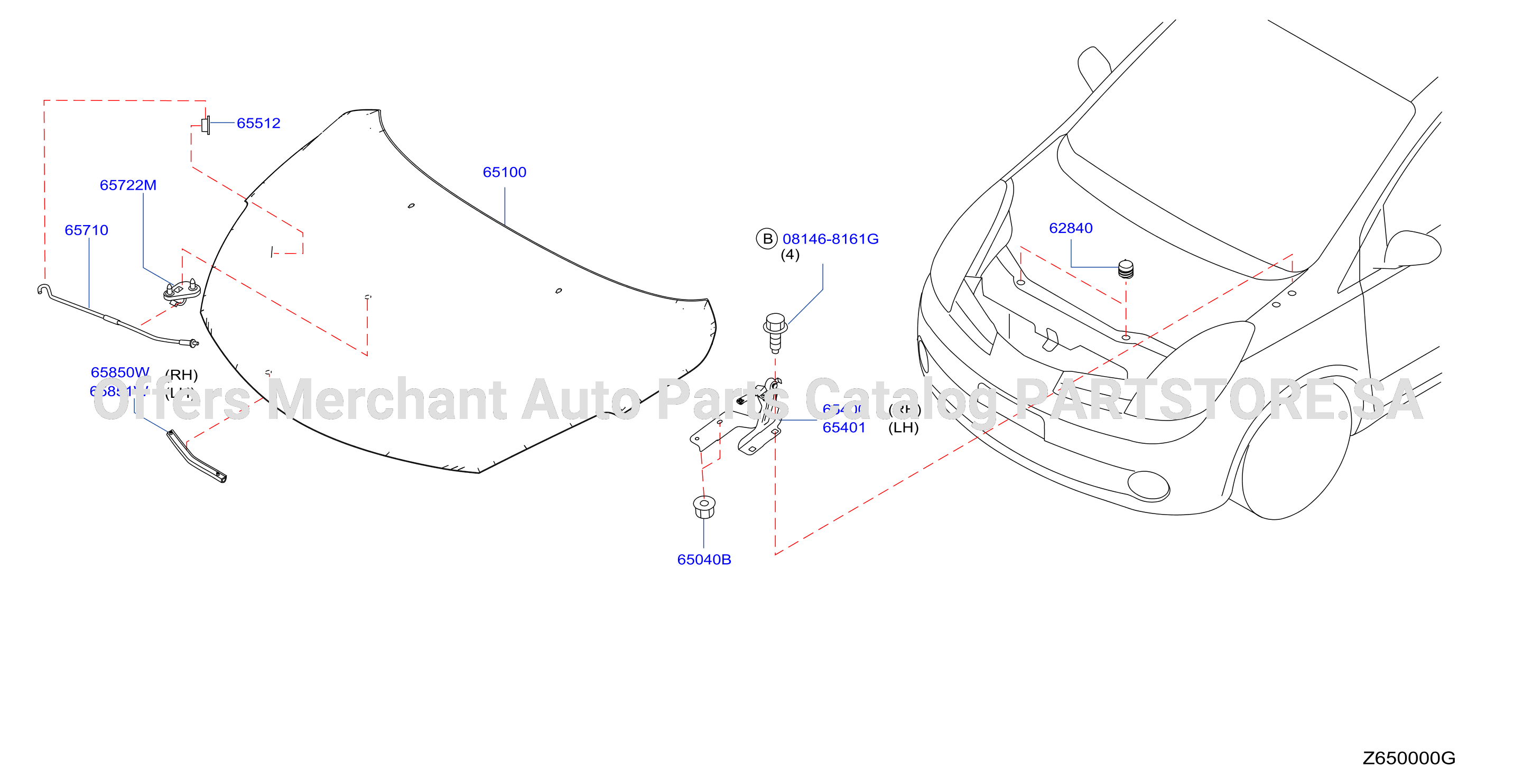 Hood Panel Hinge Fitting