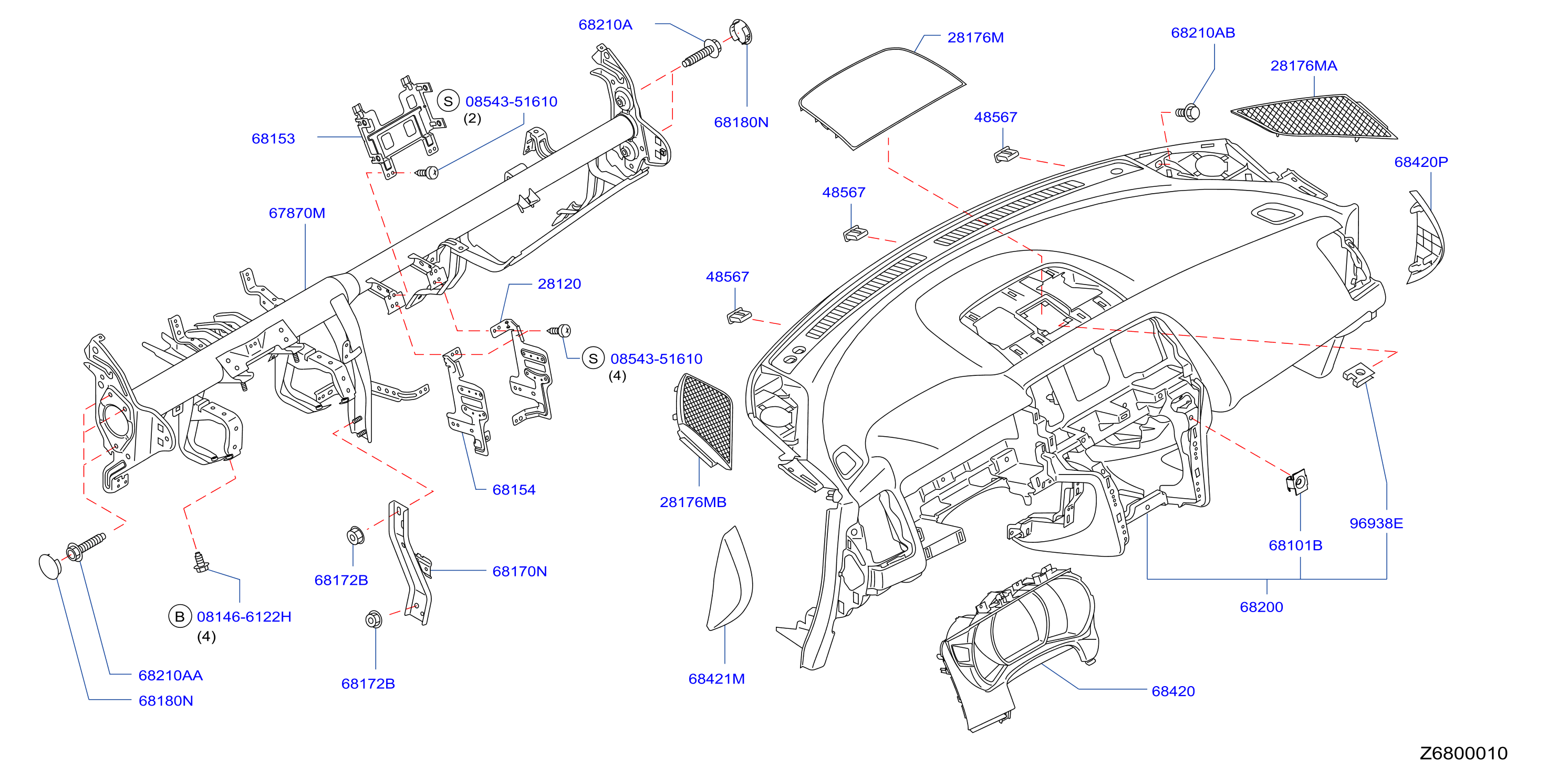 Instrument Panel Pad Cluster Lid Inst Fitting