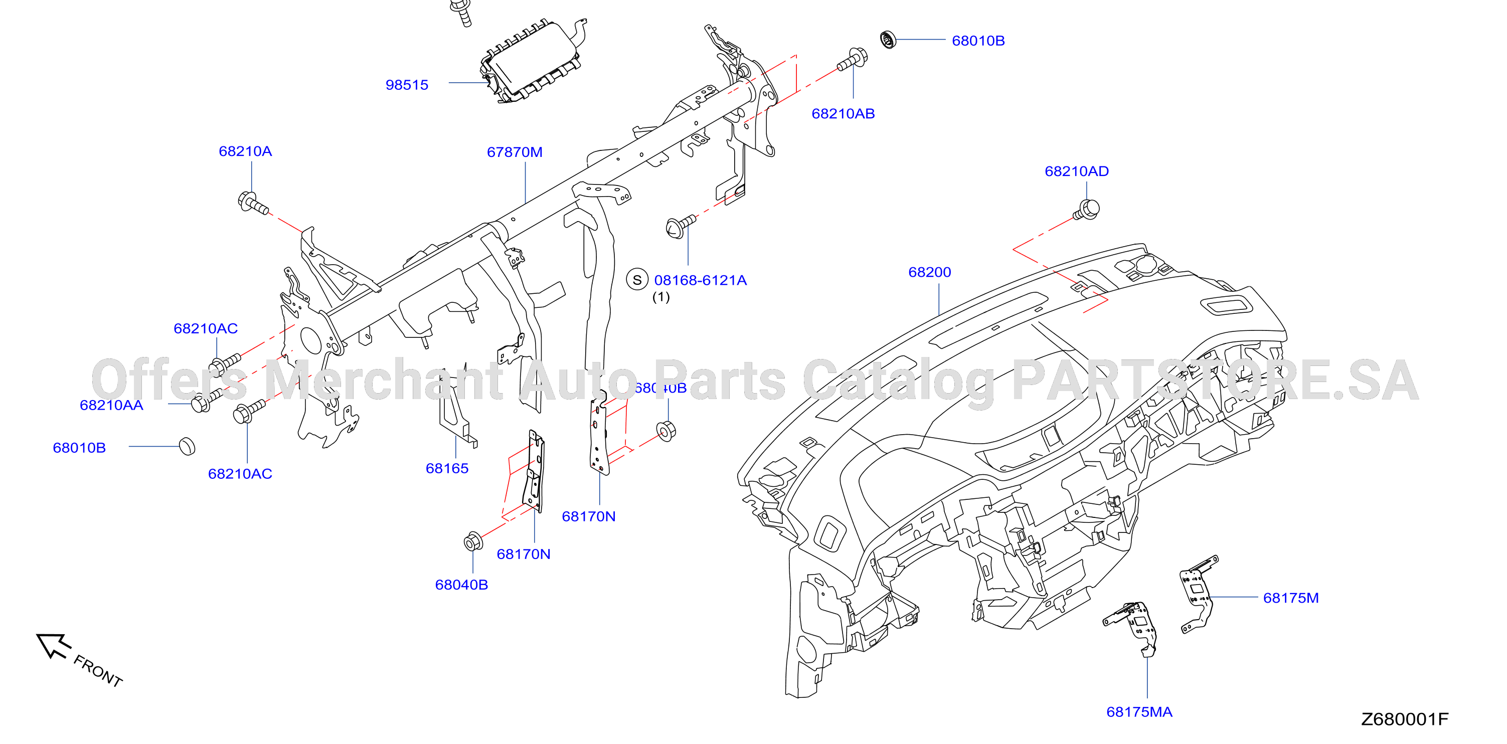 Instrument Panel Pad Cluster Lid Inst Fitting