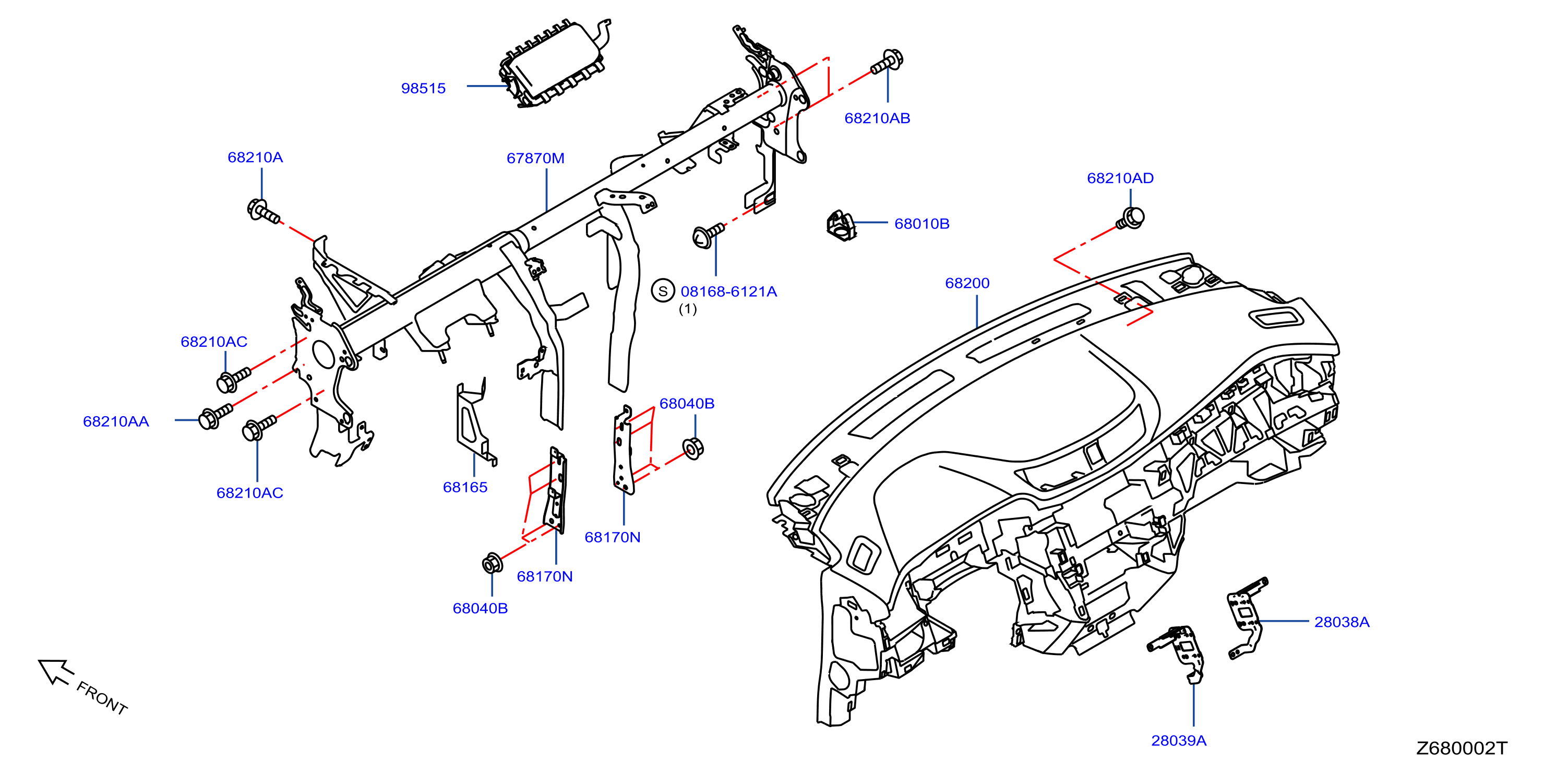 Instrument Panel Pad Cluster Lid Inst Fitting