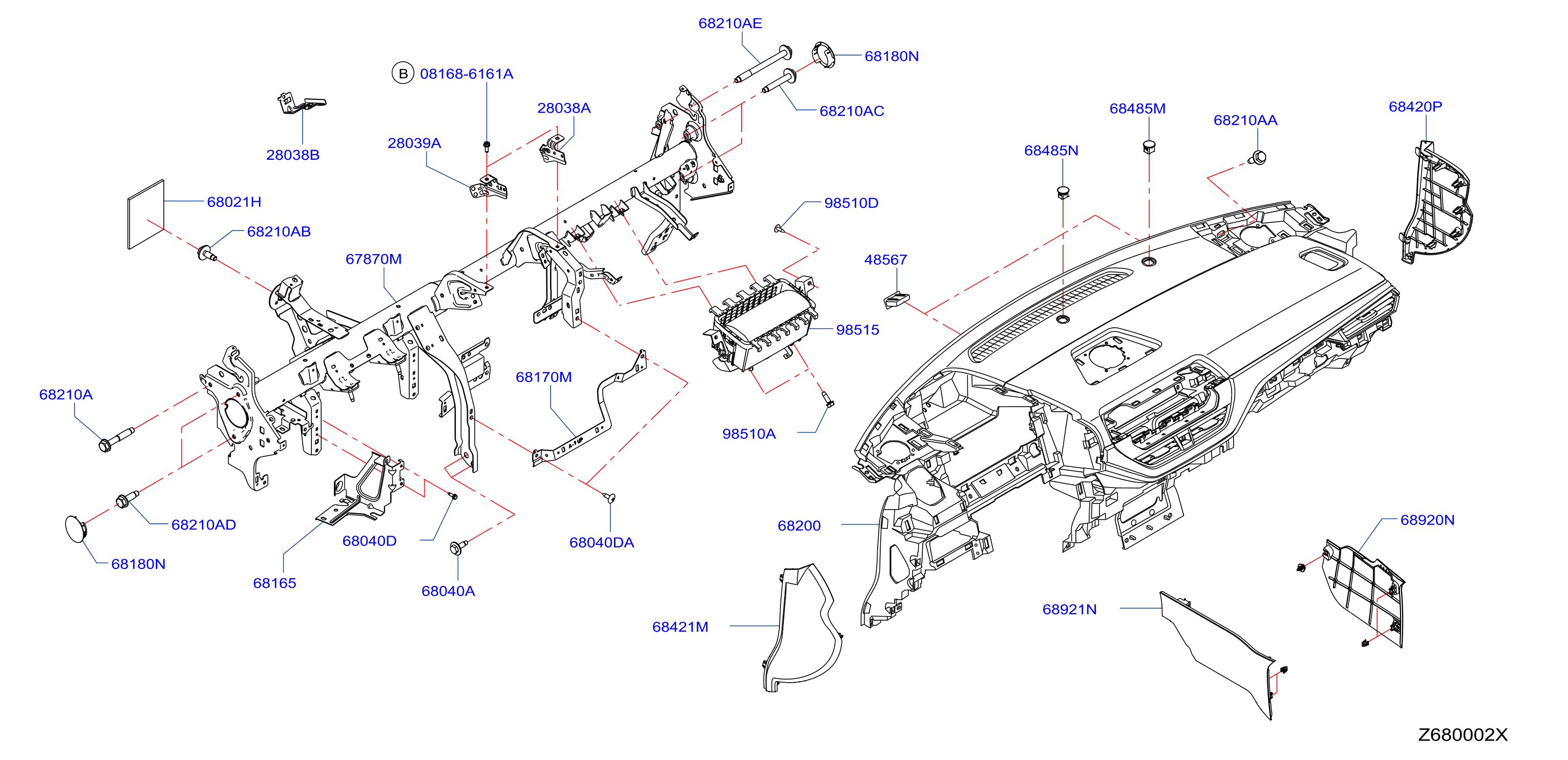Instrument Panel Pad Cluster Lid Inst Fitting