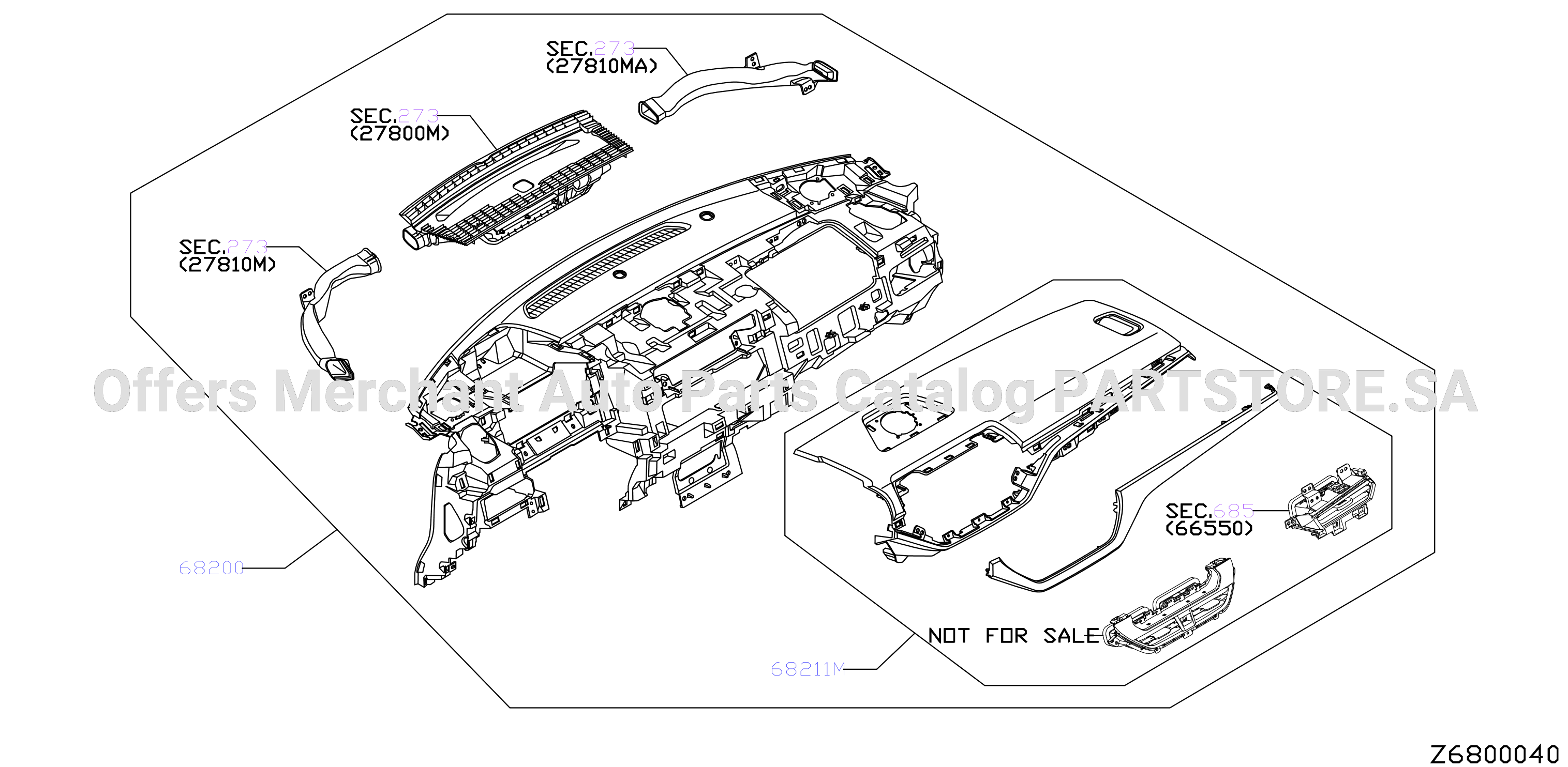 Instrument Panel Pad Cluster Lid 68200 Component