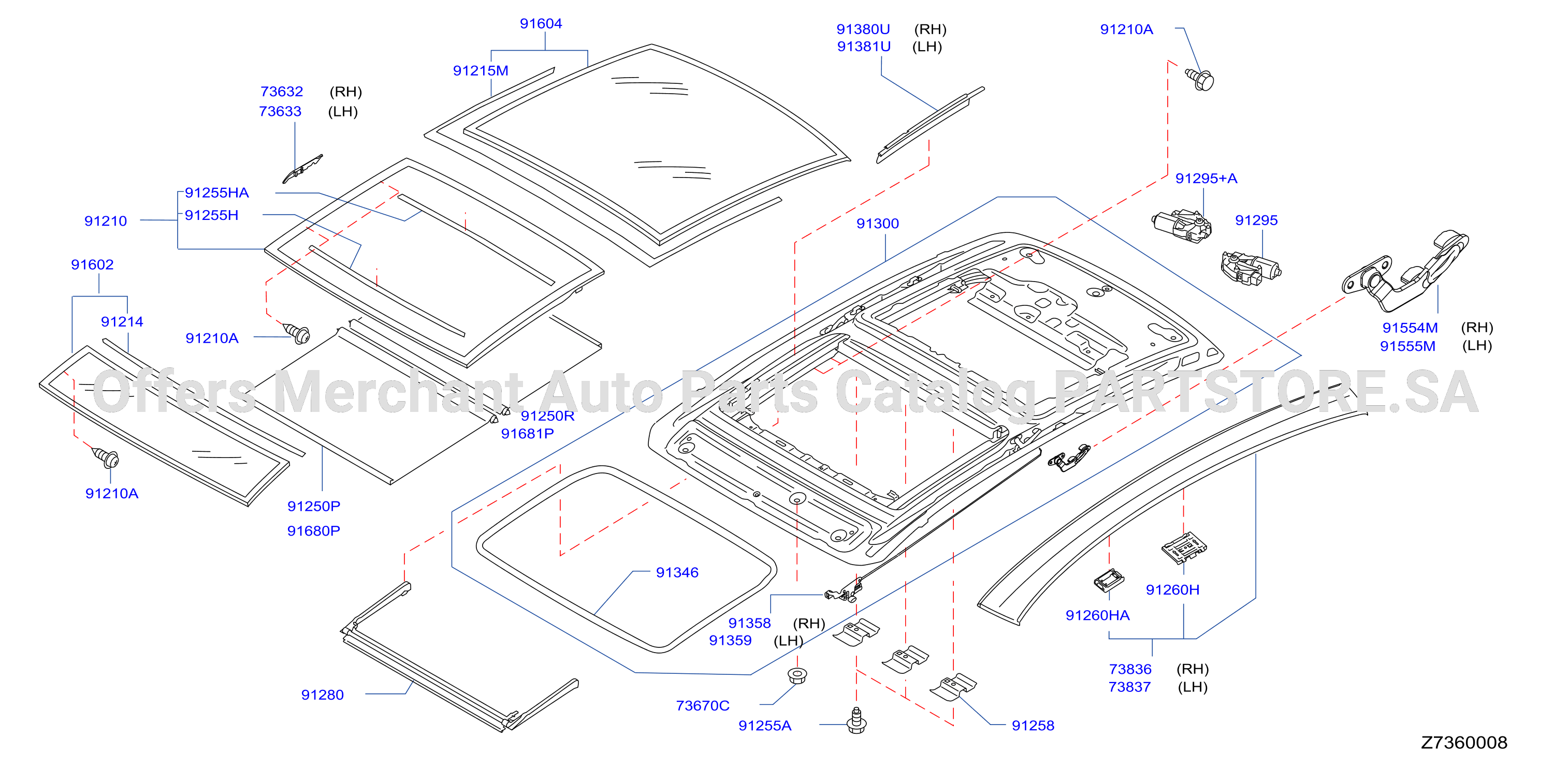 Sun Roof Parts Large Sun Roof