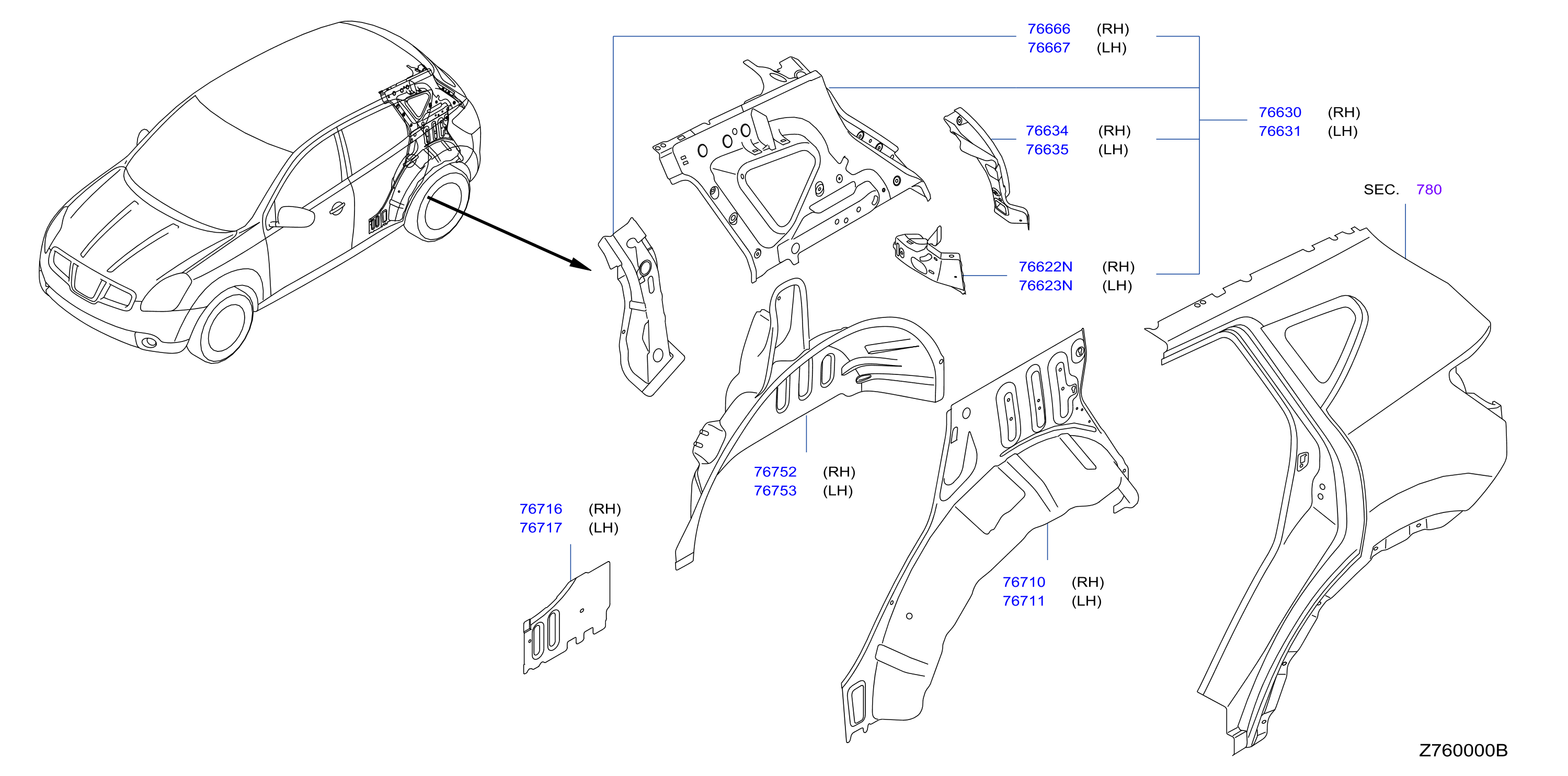 Body Side Panel Rear