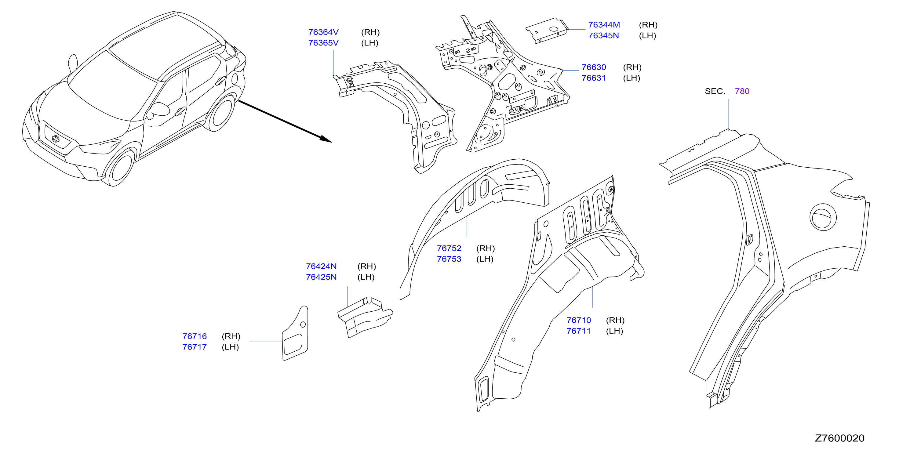Body Side Panel Rear