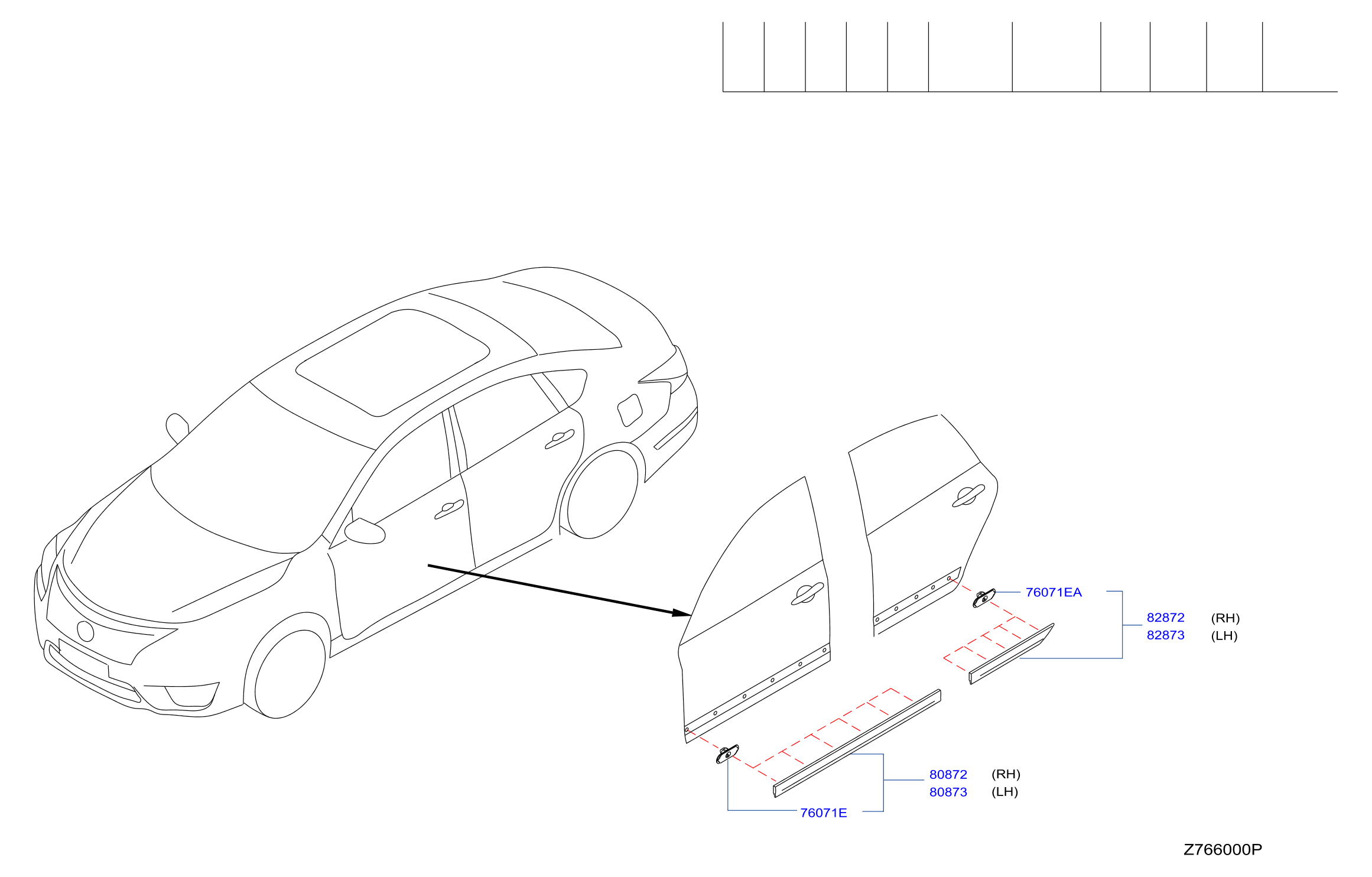 Body Side Moulding Lsed